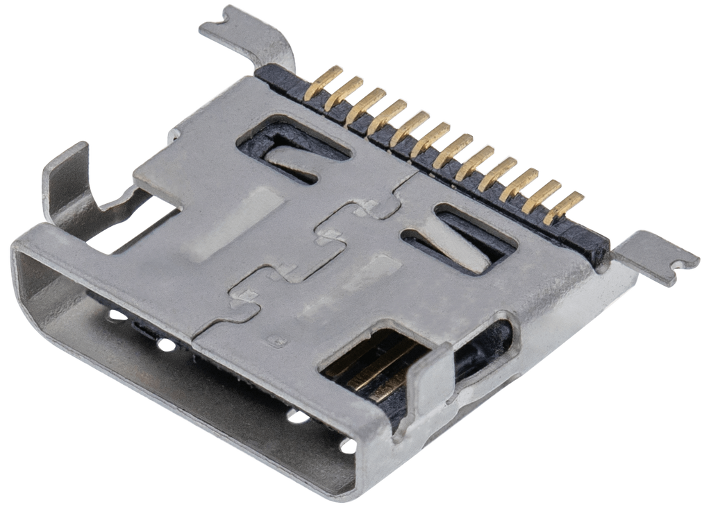 Ladebuchse soldering required - 12 Pin - Micro B - 4 Anchor Points (C229)