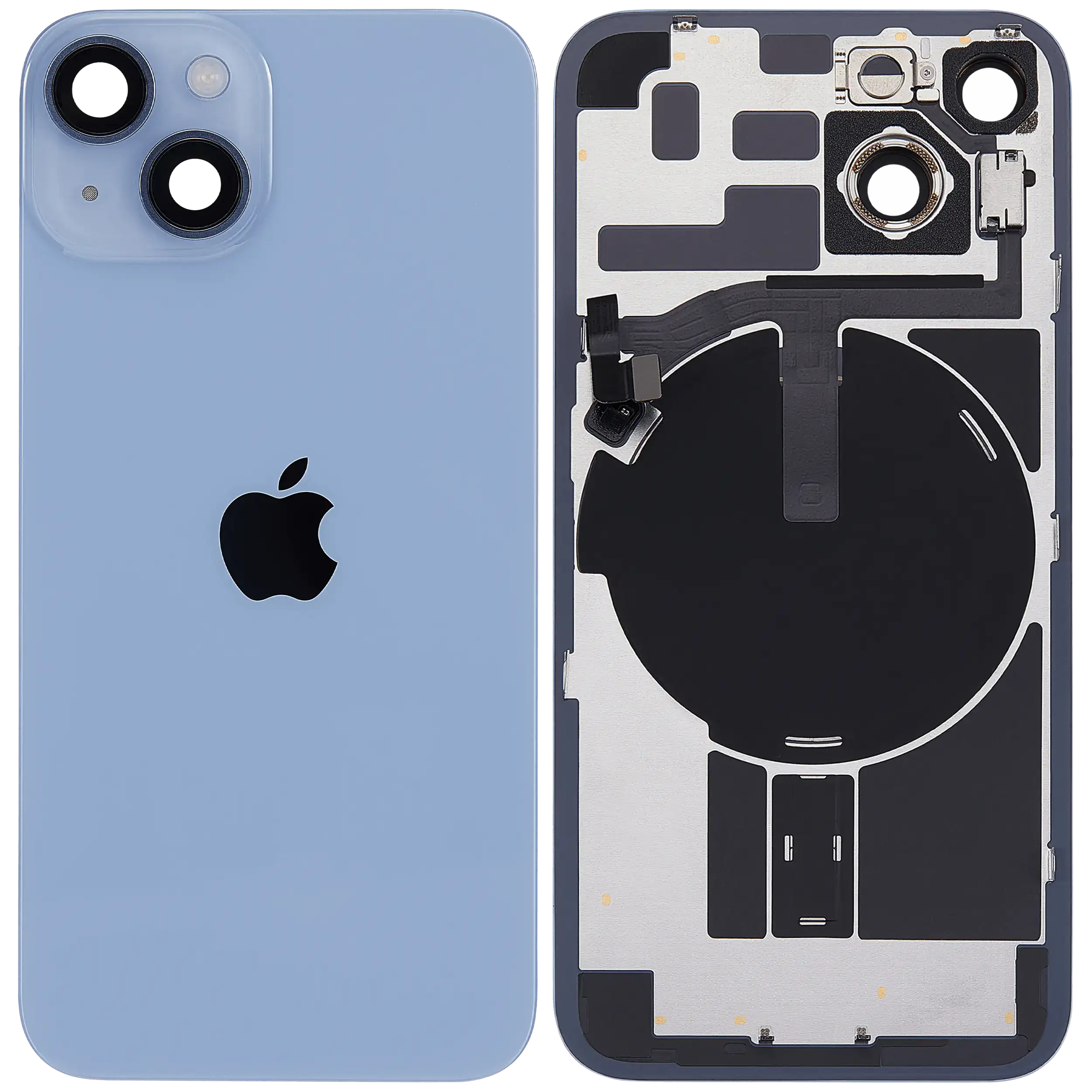 Backcover mit MagSafe Magnet & NFC & Blitz-Flexkabel für iPhone 14 (Service Pack) (Blau)