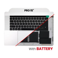 Topcase mit Akku & US-Tastatur MacBook Pro 15" A1707 OEM B/C Silber