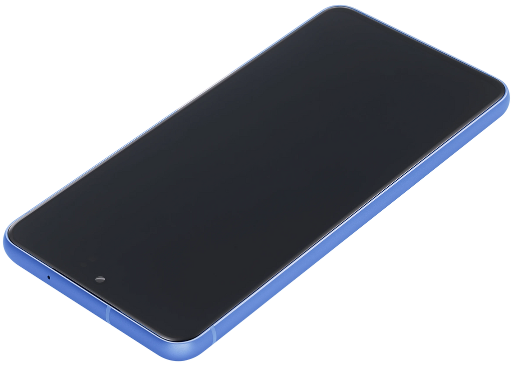 OLED-Display mit Rahmen für Samsung Galaxy S21 FE 5G (US & Internationale Version) (Aftermarket Plus) (120Hz) (Blau)