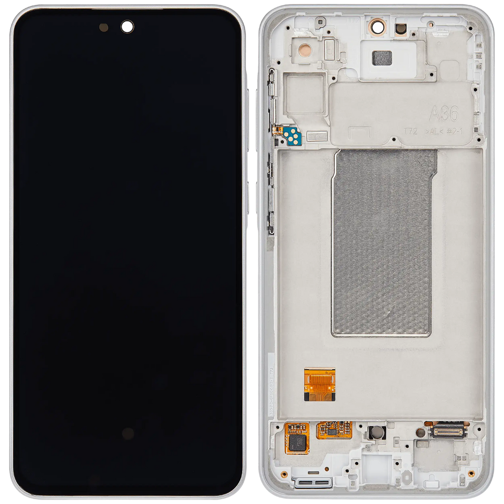 OLED Display with Frame for Samsung Galaxy A36 5G (A366 / 2025) (Refurbished) (White)