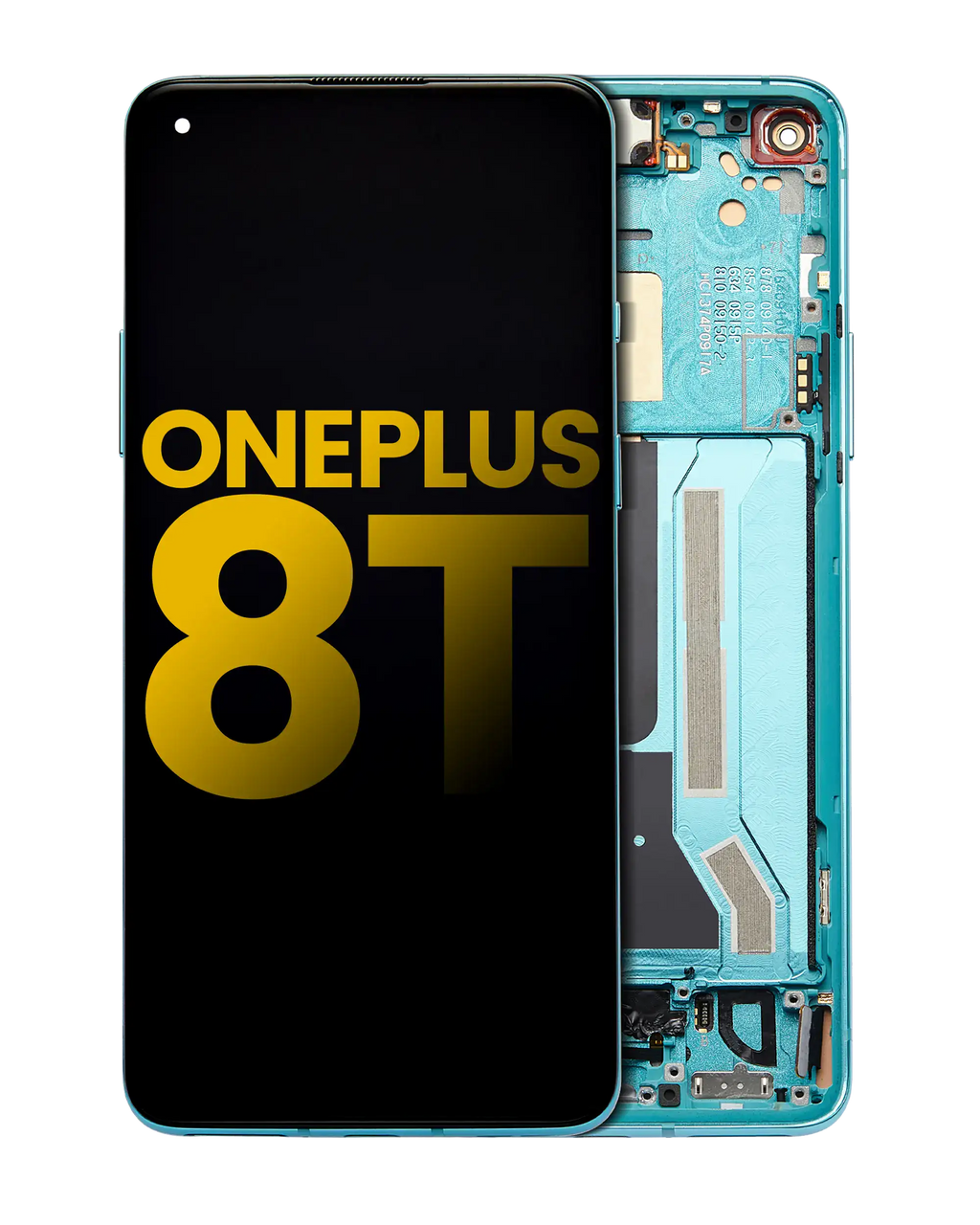 OLED-Display mit Rahmen für OnePlus 8T (Refurbished) (Aquamarine Green)