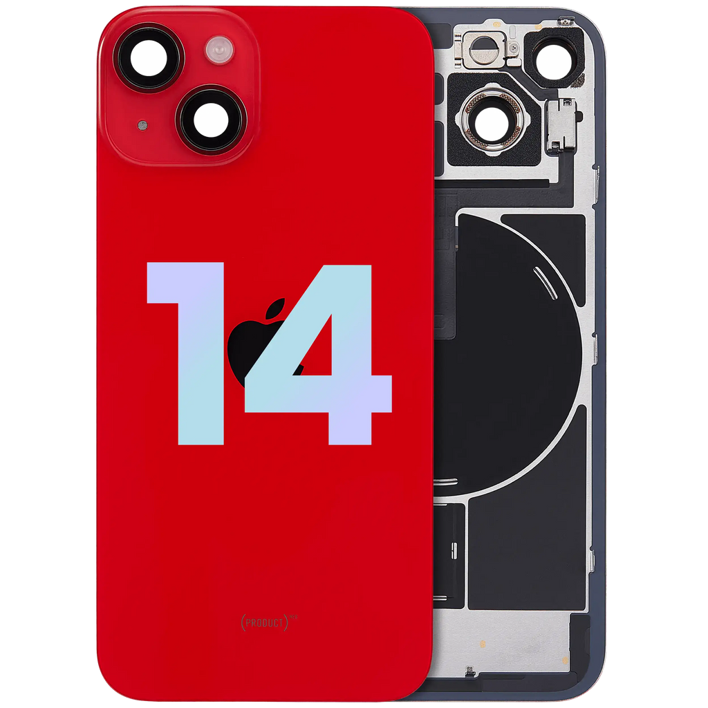 Backcover mit MagSafe Magnet & NFC & Blitz-Flexkabel für iPhone 14 (Service Pack) (Rot)