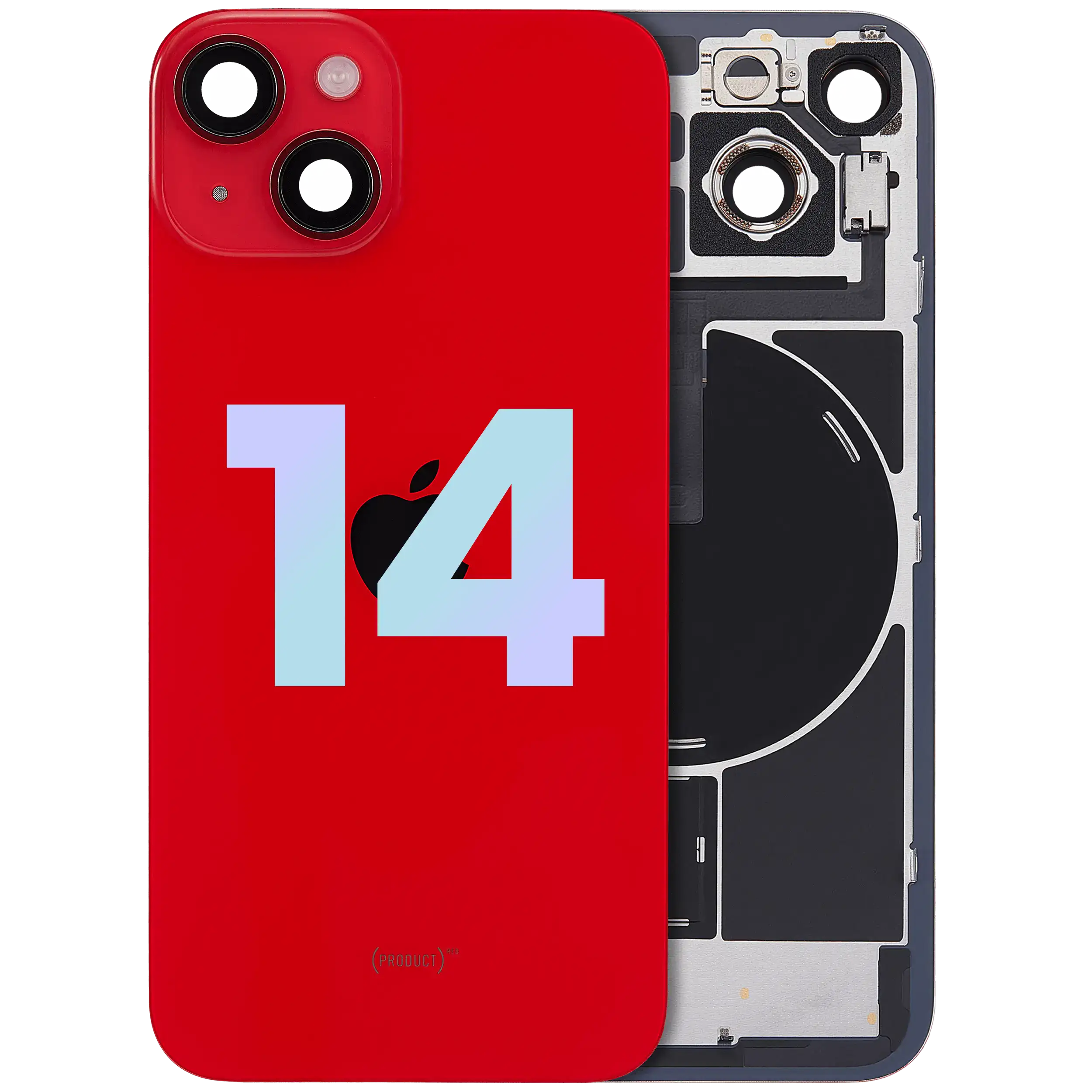 Backcover mit MagSafe Magnet & NFC & Blitz-Flexkabel für iPhone 14 (Service Pack) (Rot)