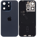 Backcover mit MagSafe Magnet & NFC & Blitz-Flexkabel für IPhone 15 Pro (Service Pack) (Blau Titanium)