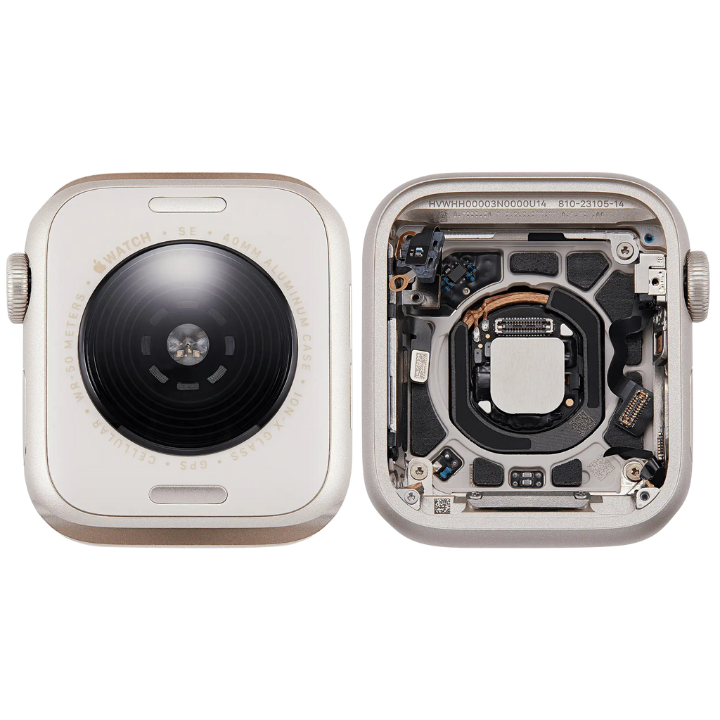 Backcover/Rahmen für Watch Series SE 3rd (40MM) (gebrauchter OEM-Ausbau, Qualität A) (Cellular Version) (Aluminum / Starlight)