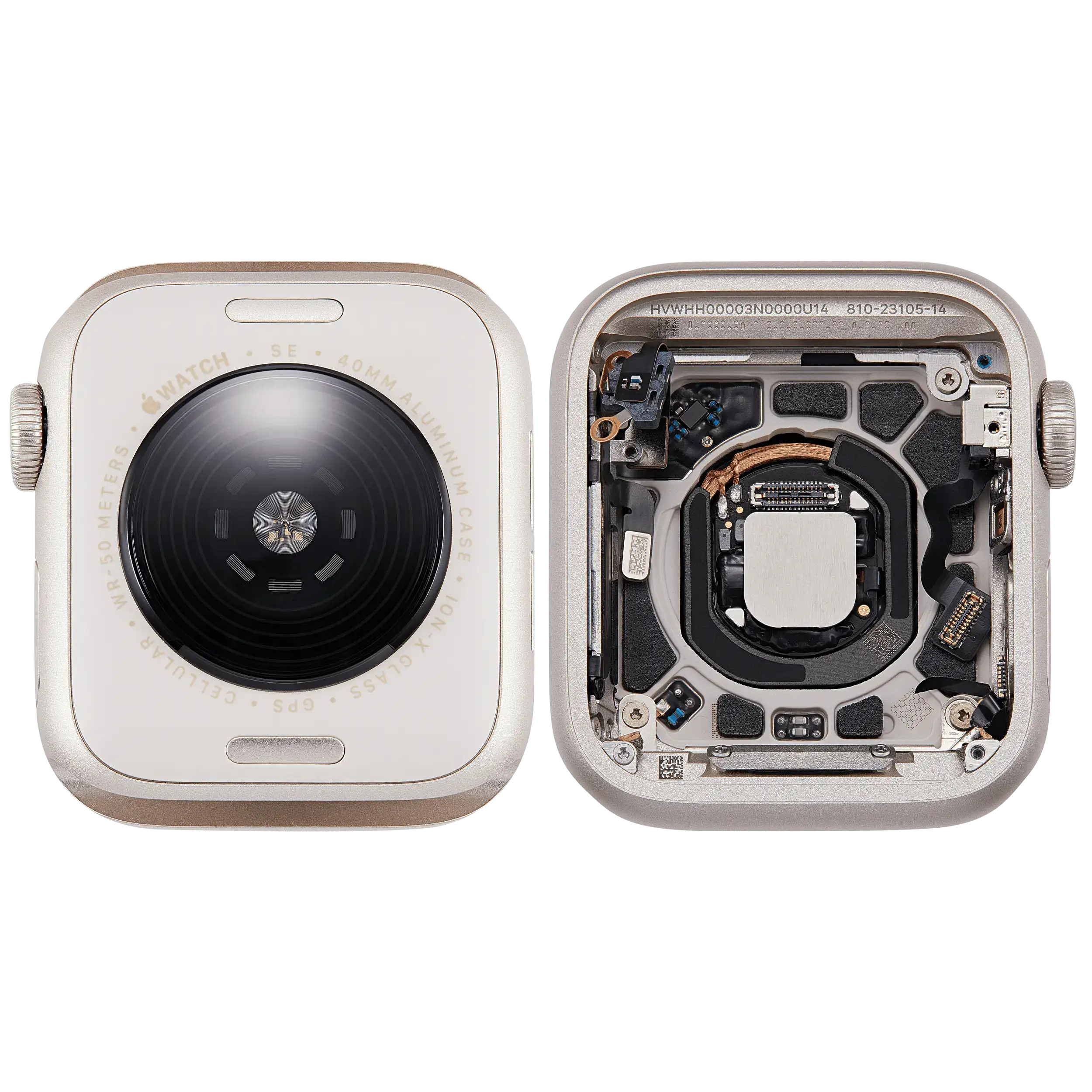 Backcover/Rahmen für Watch Series SE 3rd (40MM) (gebrauchter OEM-Ausbau, Qualität A) (Cellular Version) (Aluminum / Starlight)