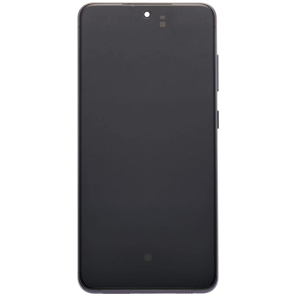 OLED-Display mit Rahmen für Samsung Galaxy S21 FE 5G (US & Internationale Version) (Aftermarket Plus) (120Hz) (Graphite)