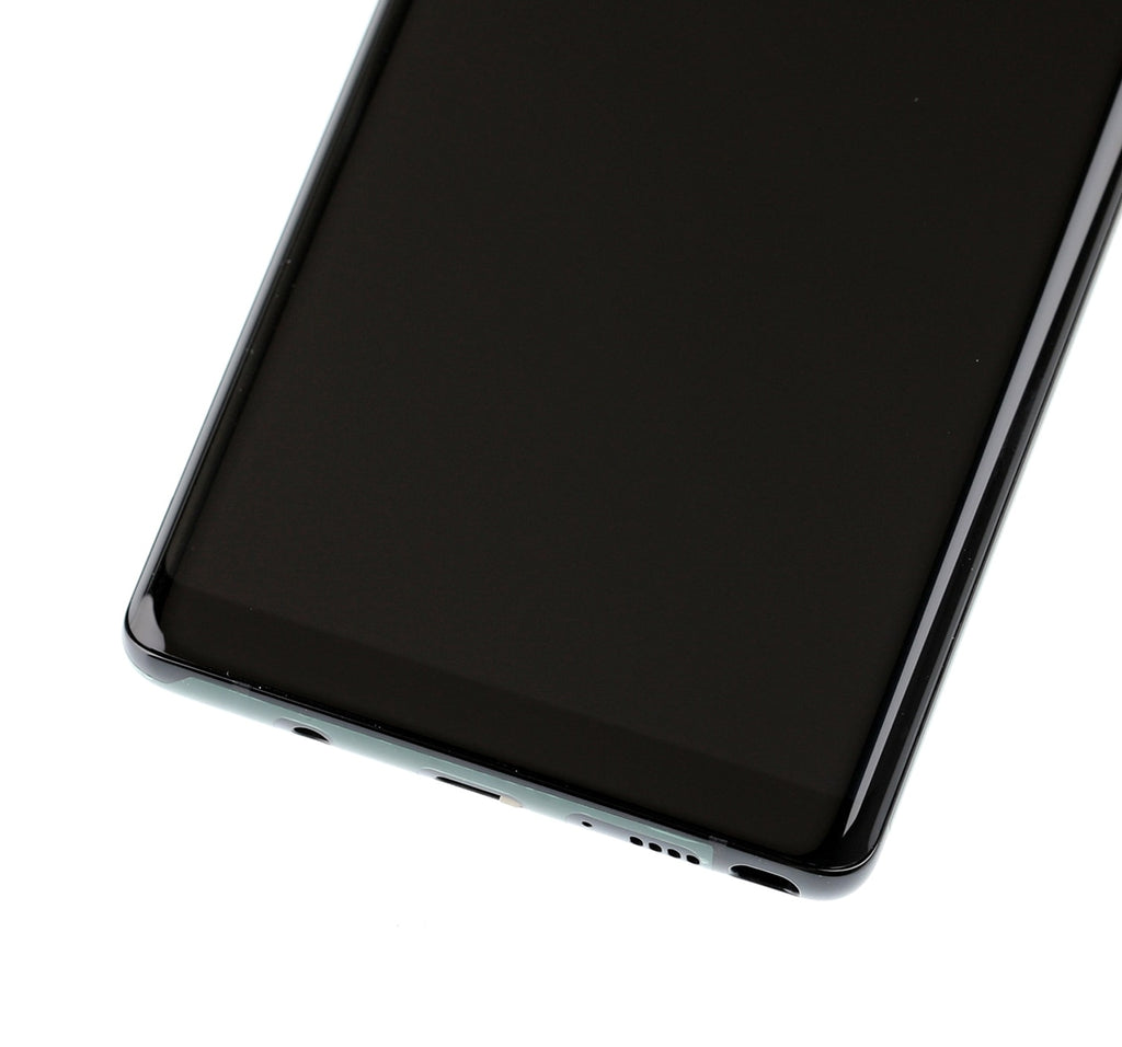 OLED-Display mit Rahmen für Samsung Galaxy Note 8 (gebrauchter OEM-Ausbau, Qualität A) (Midnight Schwarz)