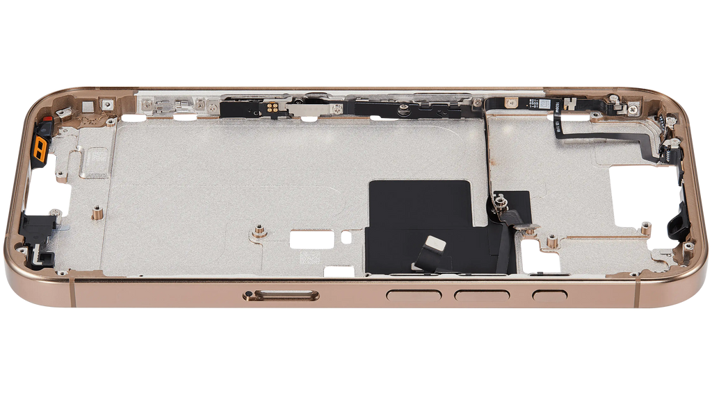 Midframe/Rahmen mit Power And Volume Button für iPhone 16 Pro (EU / Global Version) (Aftermarket Plus) (Desert Titanium)