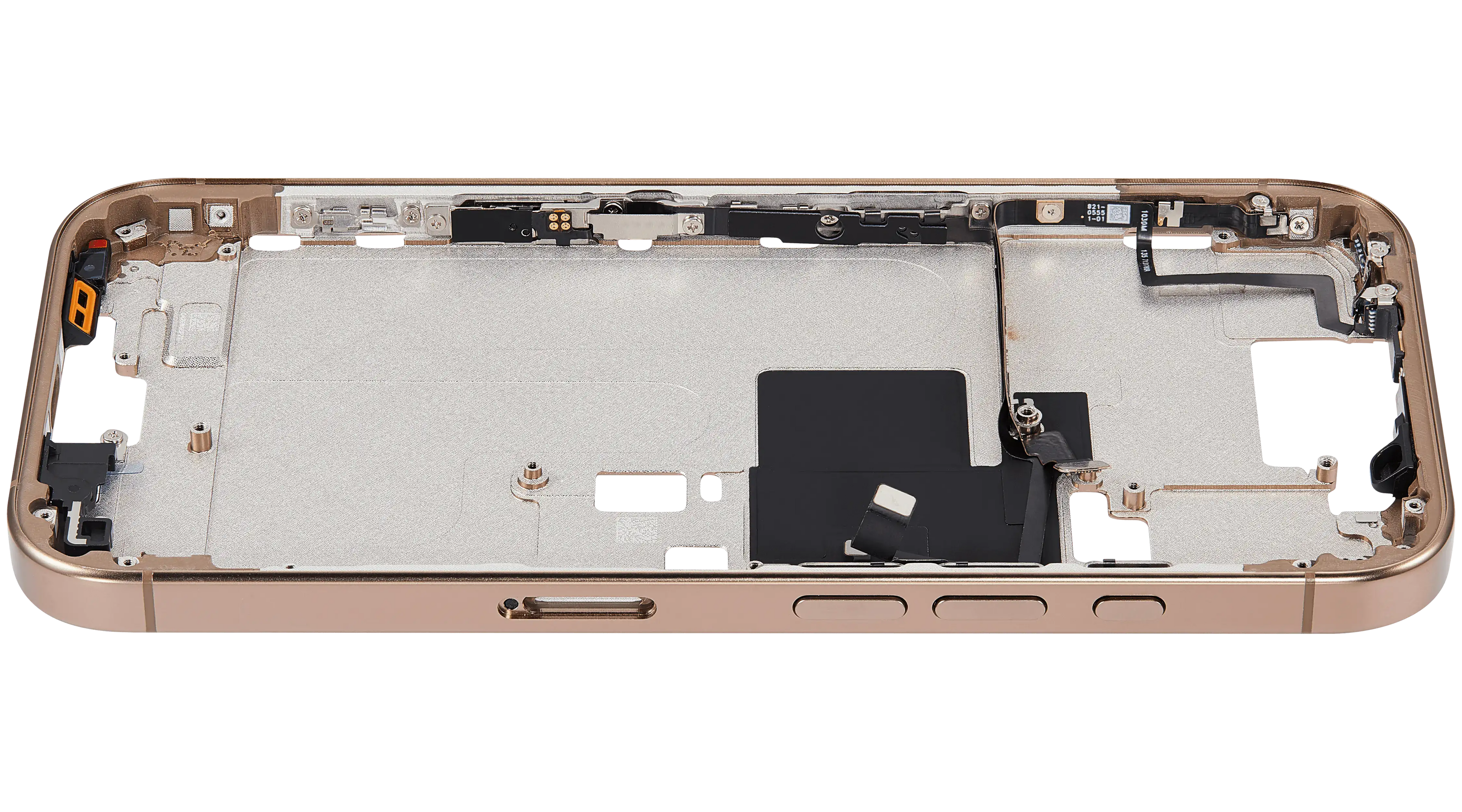 Midframe/Rahmen mit Power And Volume Button für iPhone 16 Pro (EU / Global Version) (Aftermarket Plus) (Desert Titanium)