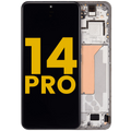 OLED-Display mit Rahmen für Xiaomi 14 Pro (Refurbished) (Silber)