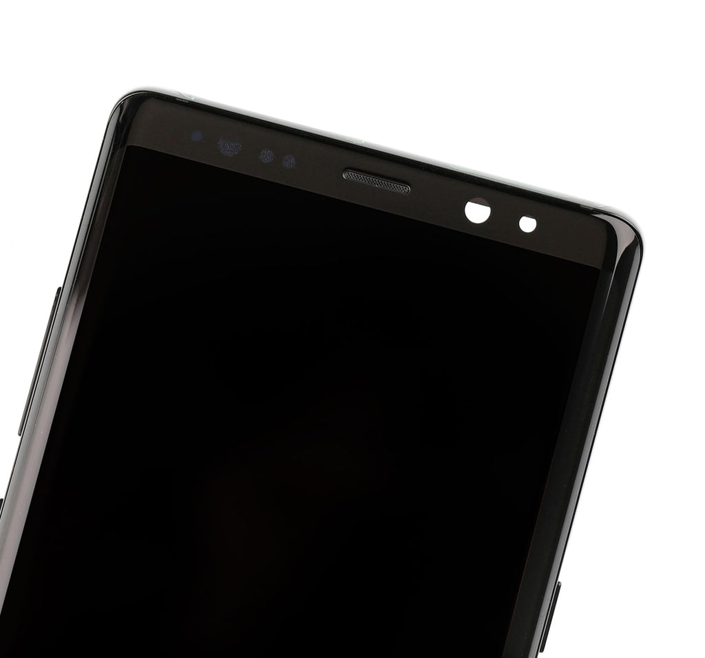 OLED-Display mit Rahmen für Samsung Galaxy Note 8 (gebrauchter OEM-Ausbau, Qualität A) (Midnight Schwarz)