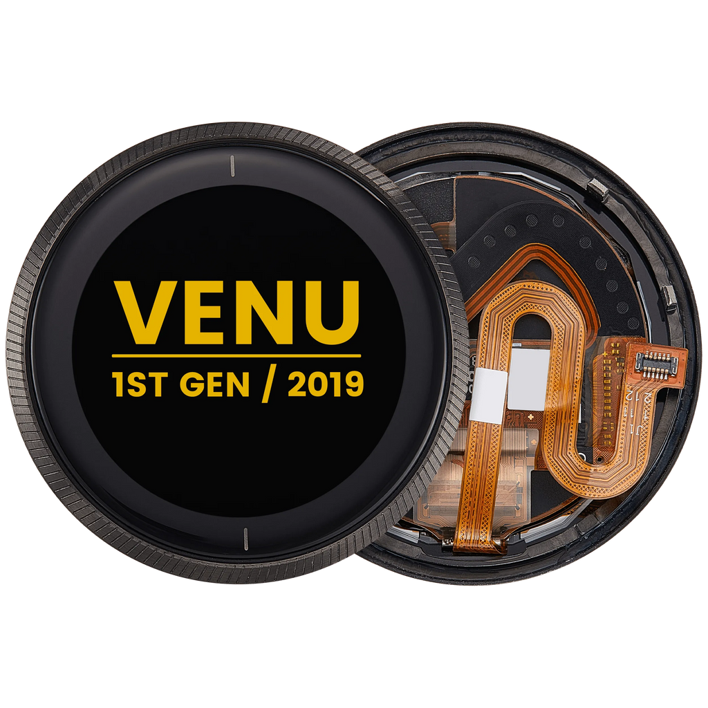 OLED-Display mit Rahmen für Garmin Venu 1st Gen (2019) (Premium) (Schwarz)