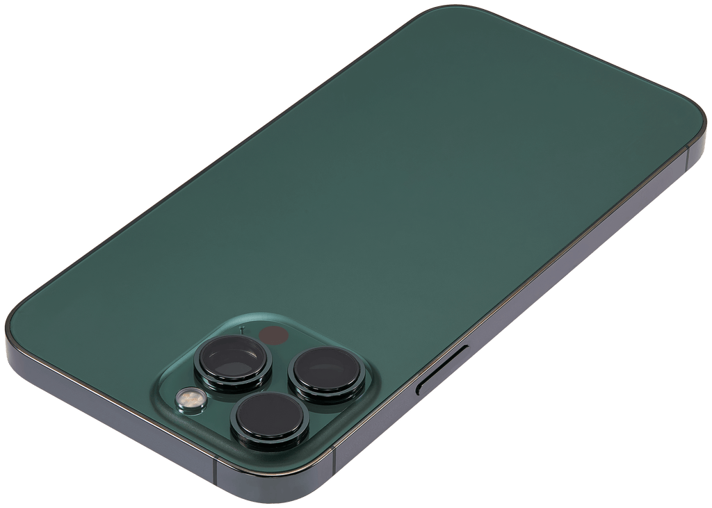 Backcover/Rahmen mit Small Parts für iPhone 13 Pro Max (EU / Global Version) (gebrauchter OEM-Ausbau, Qualität A) (Alpine Grün)