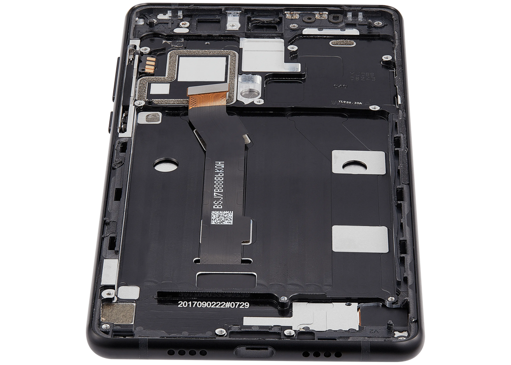 LCD-Display mit Rahmen für Xiaomi Mi Mix 2 (Aftermarket Plus) (Schwarz)