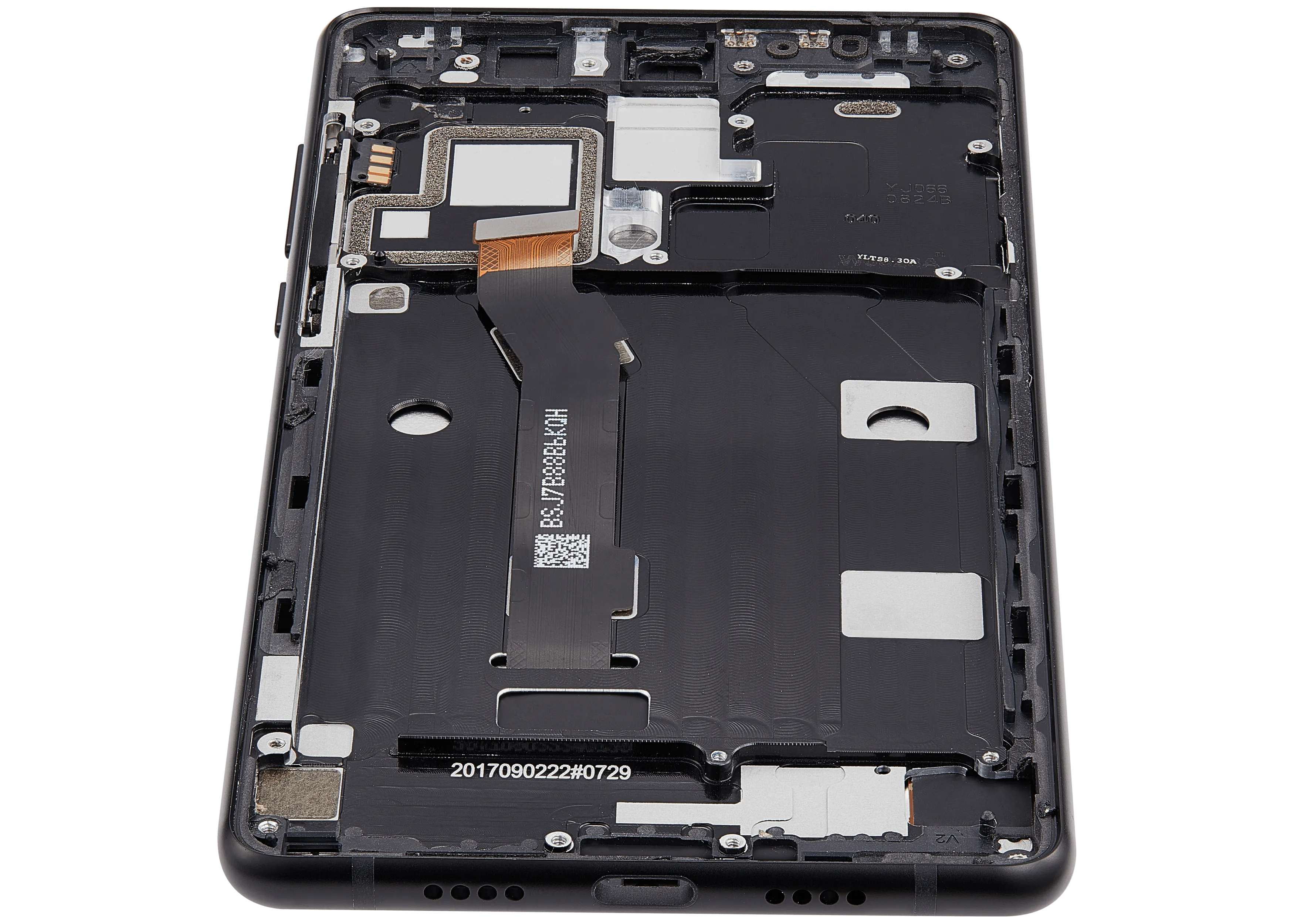 LCD-Display mit Rahmen für Xiaomi Mi Mix 2 (Aftermarket Plus) (Schwarz)