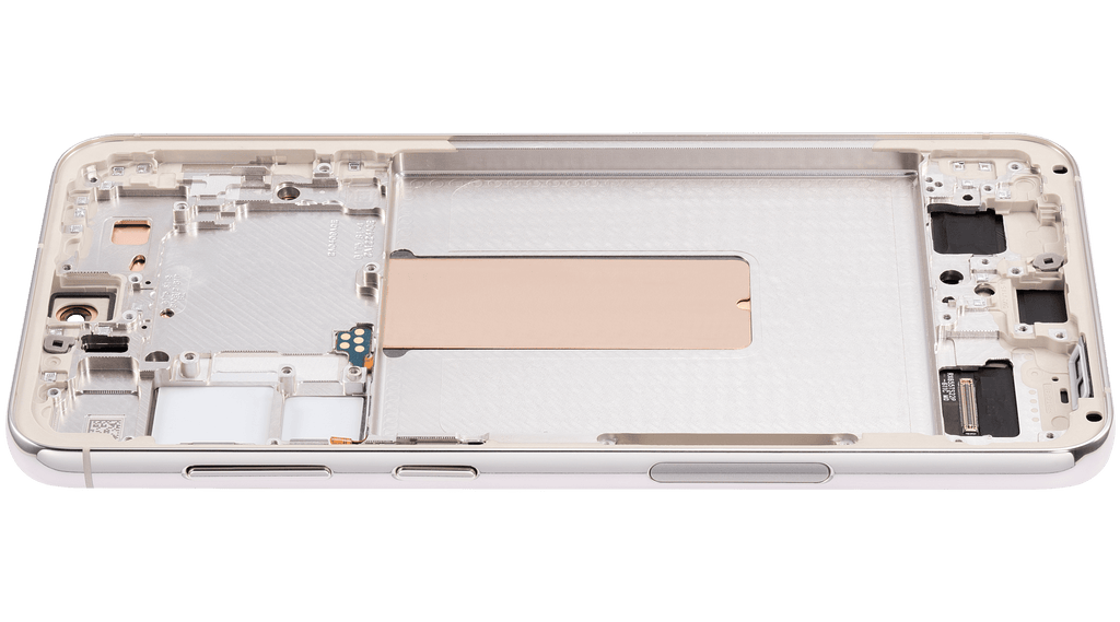 OLED-Display mit Rahmen für Samsung Galaxy S23 Plus (US & International) (Aftermarket Plus) (120Hz) (Cream)