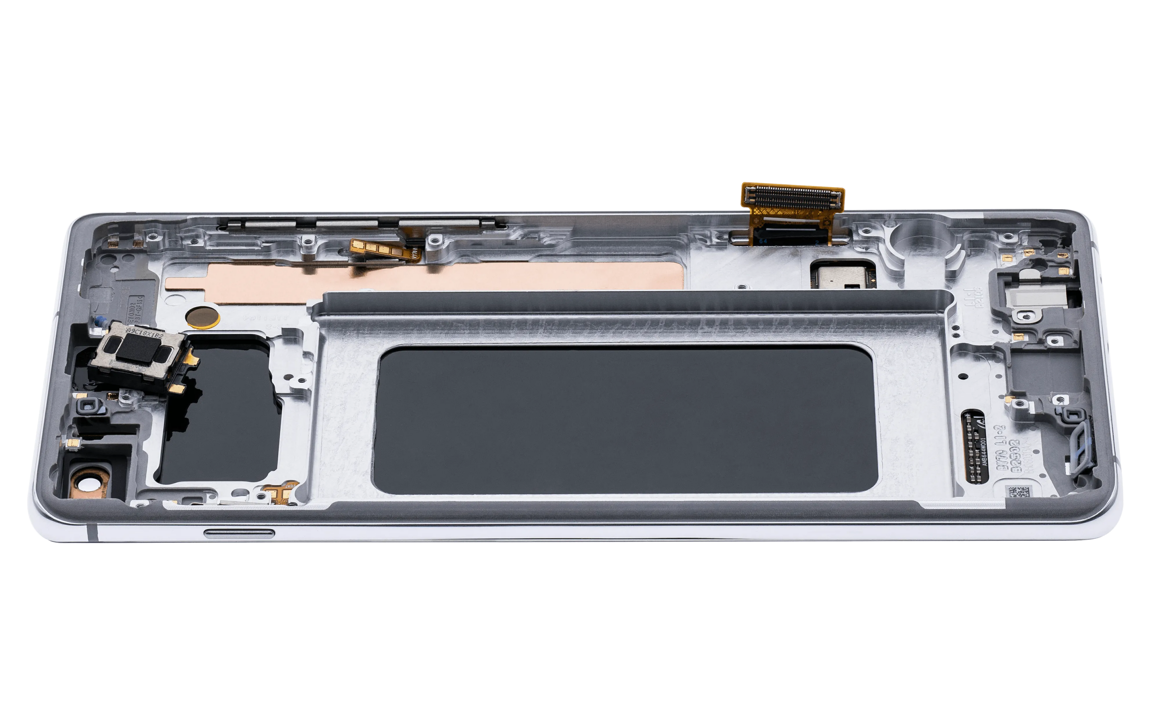 OLED-Display mit Rahmen für Samsung Galaxy S10 Plus (Aftermarket Plus) (Prism White)
