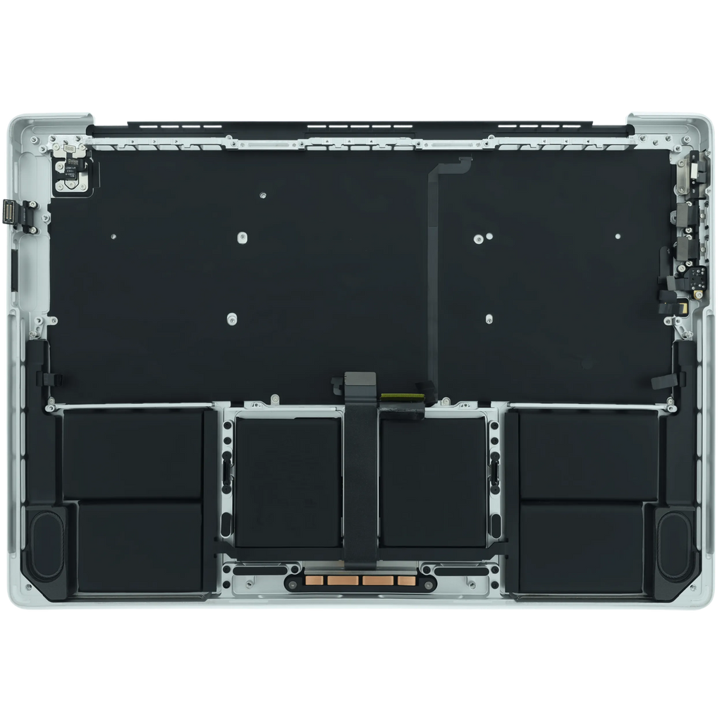 Top Case mit Akku and Keyboard (ANSI US) für MacBook Pro 14" A2442 (2021) / A2779 (2023) (gebrauchter OEM-Ausbau, Qualität A) (Silber)