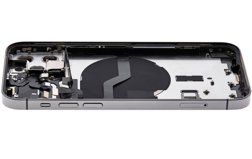 Backcover/Rahmen mit Small Parts für iPhone 12 Pro (US-Version) (gebrauchter OEM-Ausbau, Qualität A) (Graphite)