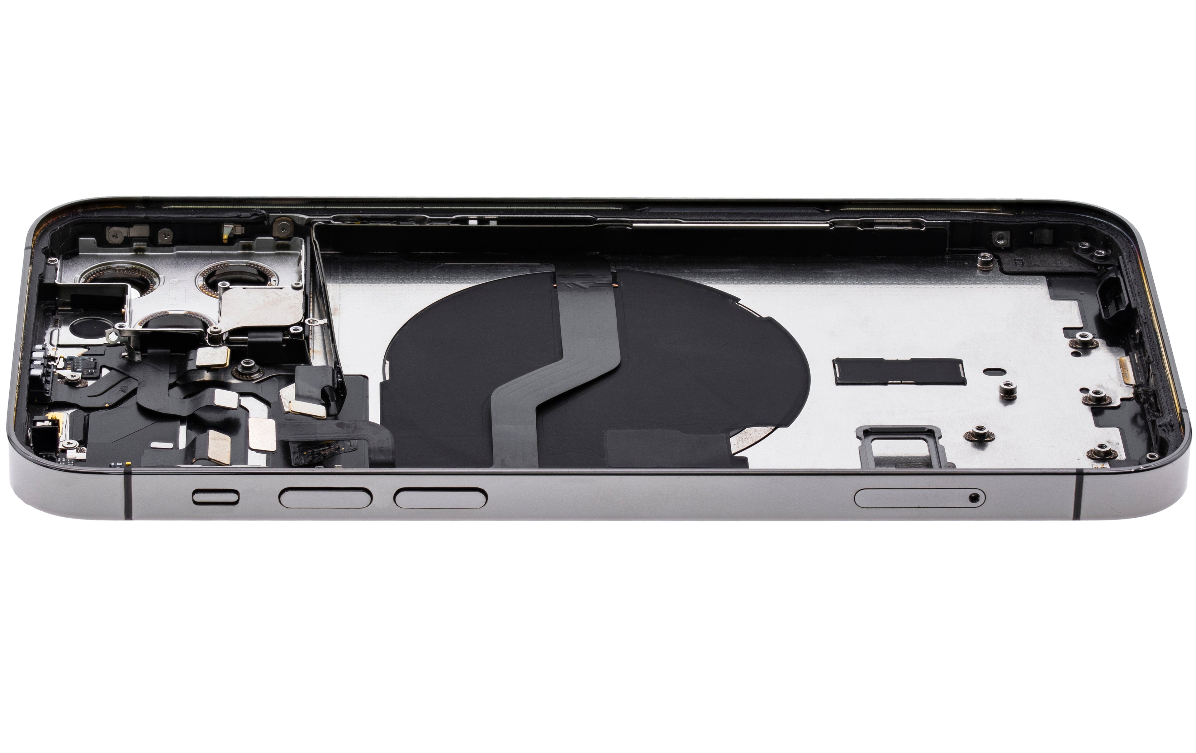 Backcover/Rahmen mit Small Parts für iPhone 12 Pro (US-Version) (gebrauchter OEM-Ausbau, Qualität A) (Graphite)