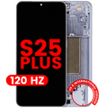 OLED-Display mit Rahmen für Samsung Galaxy S25 Plus 5G (US & Internationale Version) (Aftermarket Plus) (120Hz) (Icy Blue)