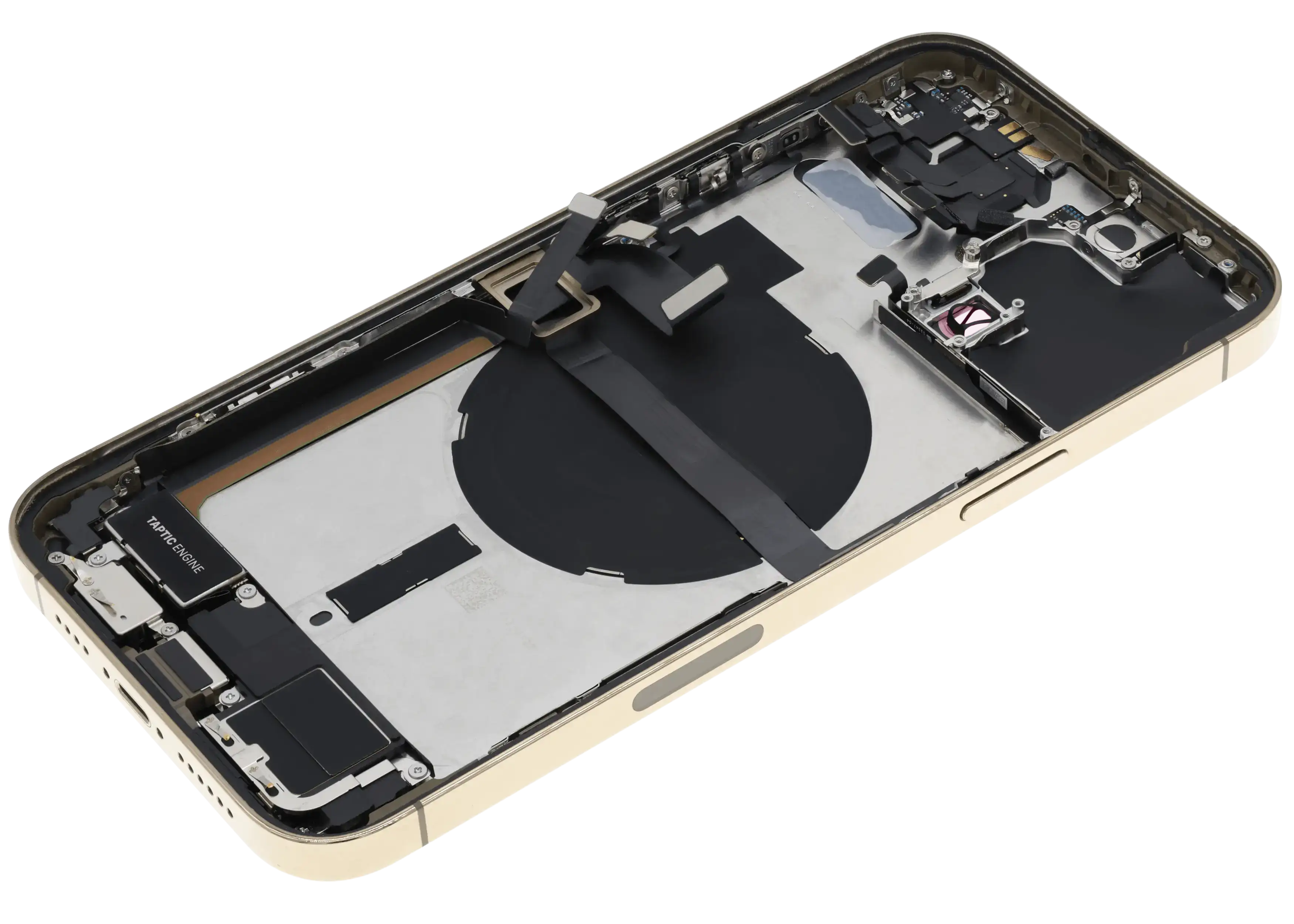 Backcover/Rahmen mit Ladebuchse Flex & Small Parts für iPhone 13 Pro Max (US-Version) (gebrauchter OEM-Ausbau, Qualität A) (Gold)
