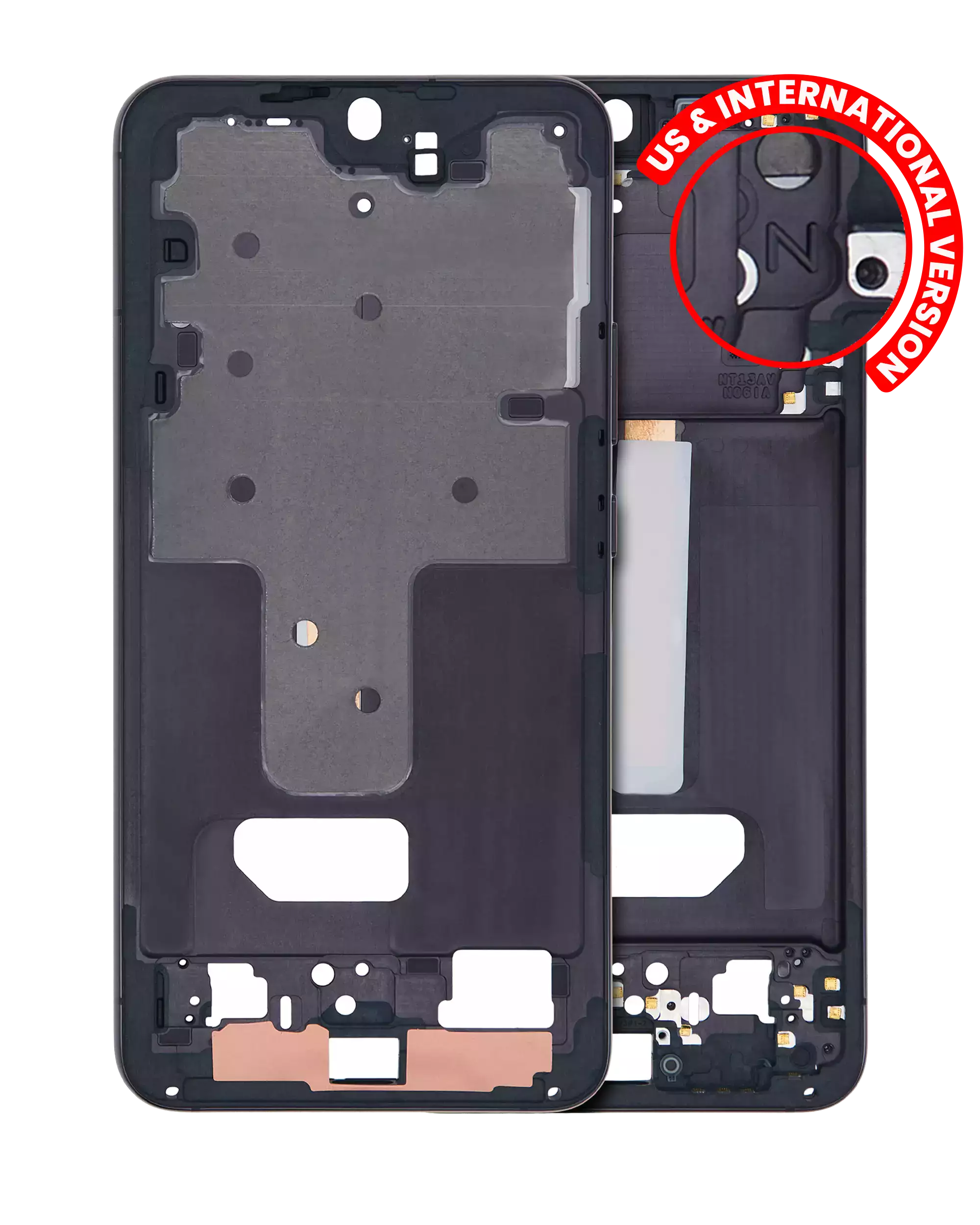 Midframe/Rahmen für Samsung Galaxy S22 Plus, Phantom Black, Qualität C
