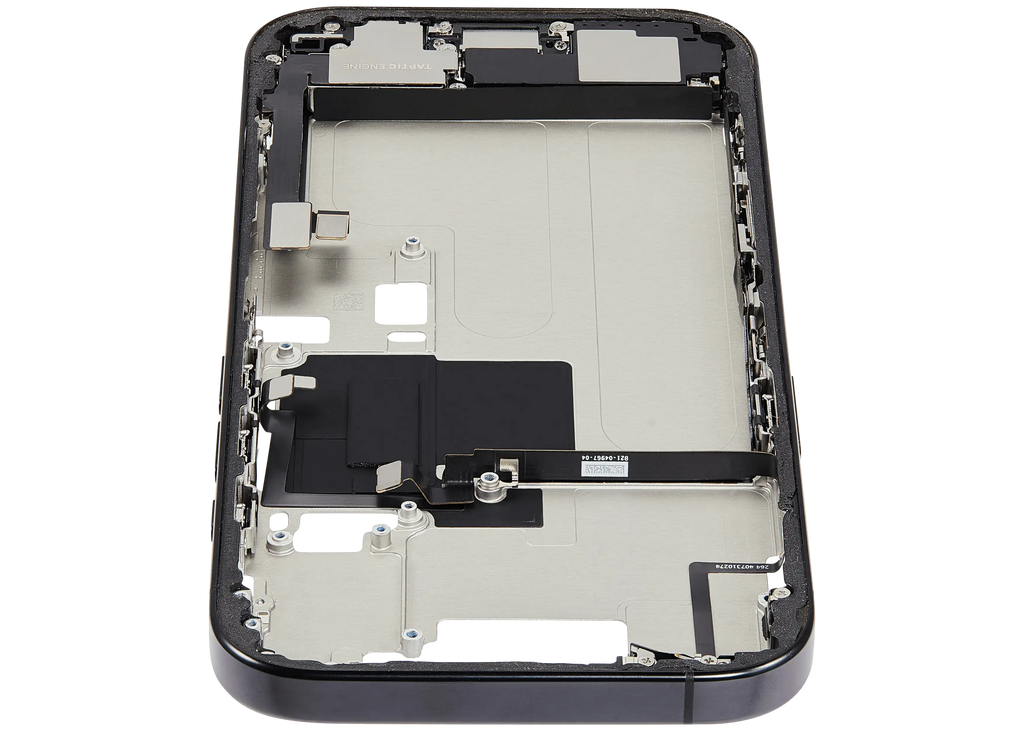 Gehäuse mit Ladebuchse für iPhone 16 Pro US Schwarz Titan OEM A