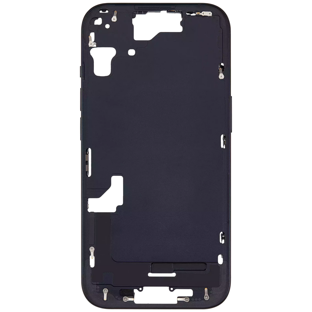 Midframe/Rahmen mit Small Parts für iPhone 15 (EU / Global Version) (Aftermarket Plus) (Schwarz)