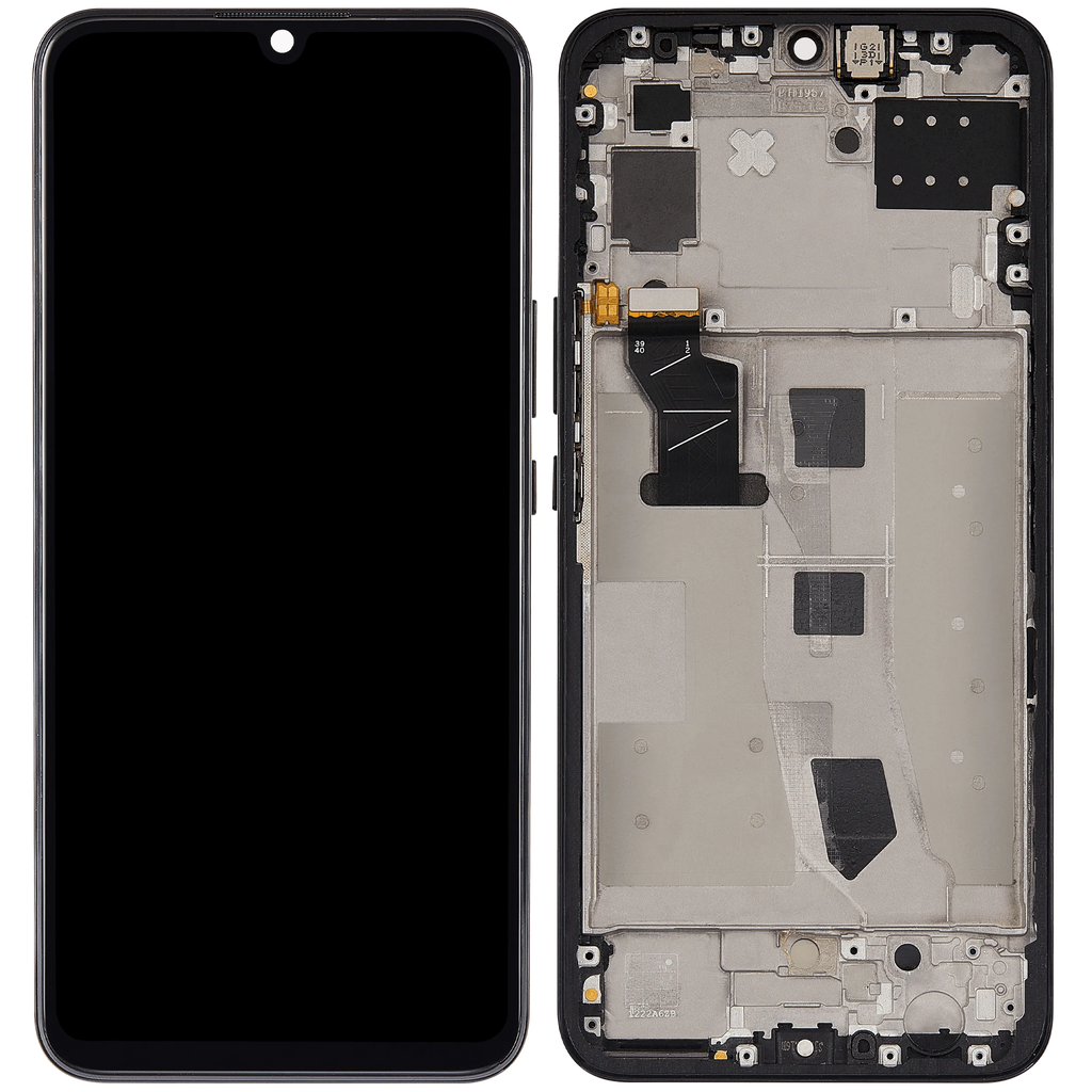 LCD-Display mit Rahmen für Huawei Nova 8 SE (2020) (Refurbished) (Schwarz)