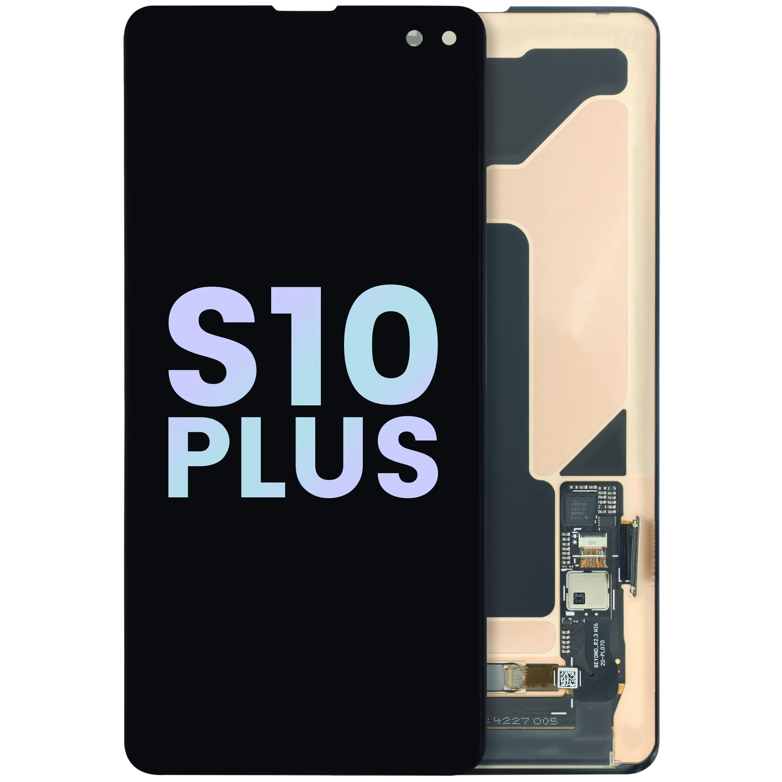 OLED-Display ohne Rahmen für Samsung Galaxy S10 Plus (Service Pack) (Prism Black)