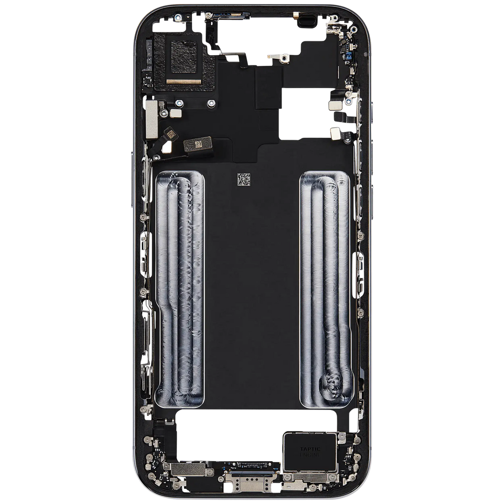Midframe/Rahmen mit Ladebuchse Flex & Small Parts für iPhone Air (US / EU Version) (gebrauchter OEM-Ausbau, Qualität B) (Sky Blue)