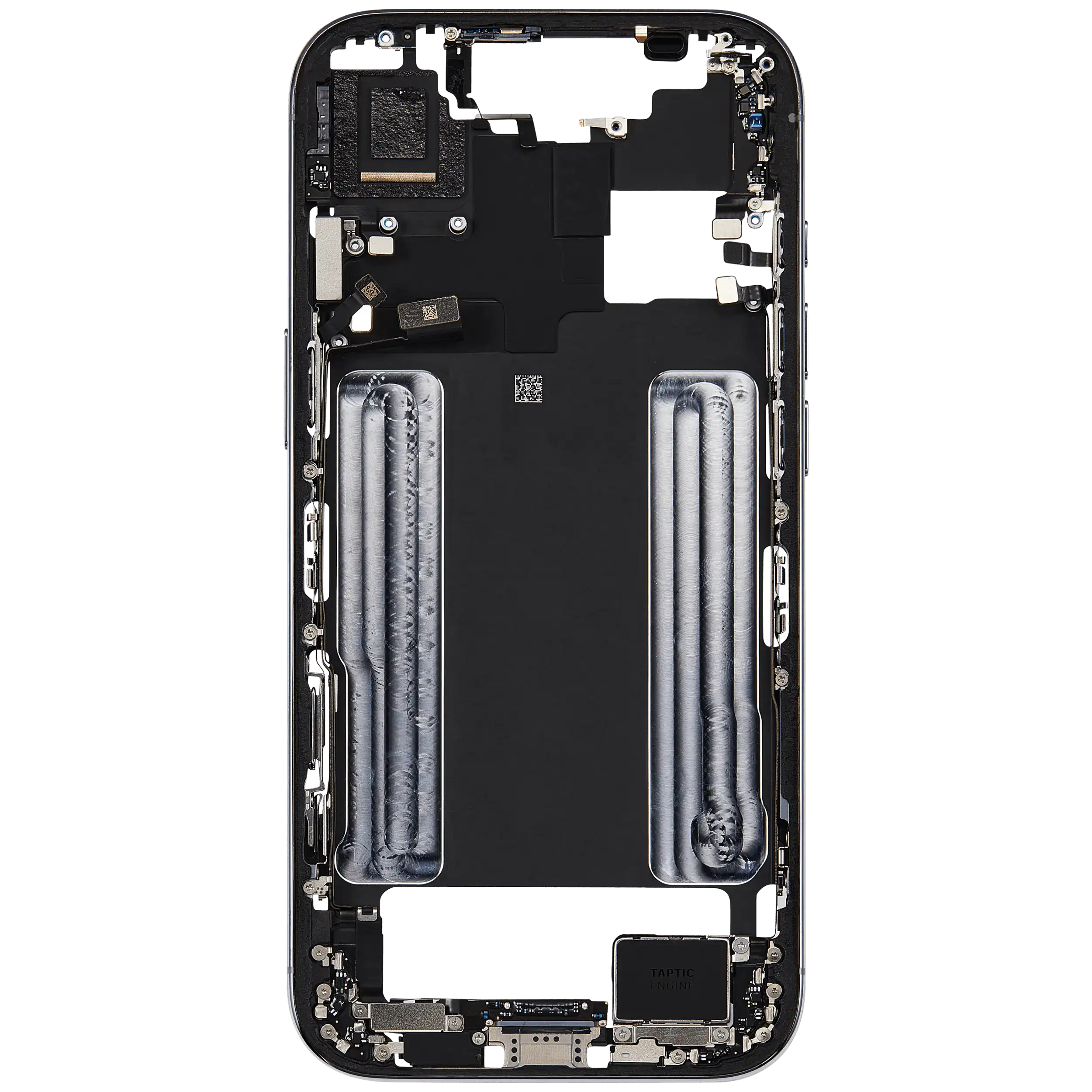 Midframe/Rahmen mit Ladebuchse Flex & Small Parts für iPhone Air (US / EU Version) (gebrauchter OEM-Ausbau, Qualität B) (Sky Blue)