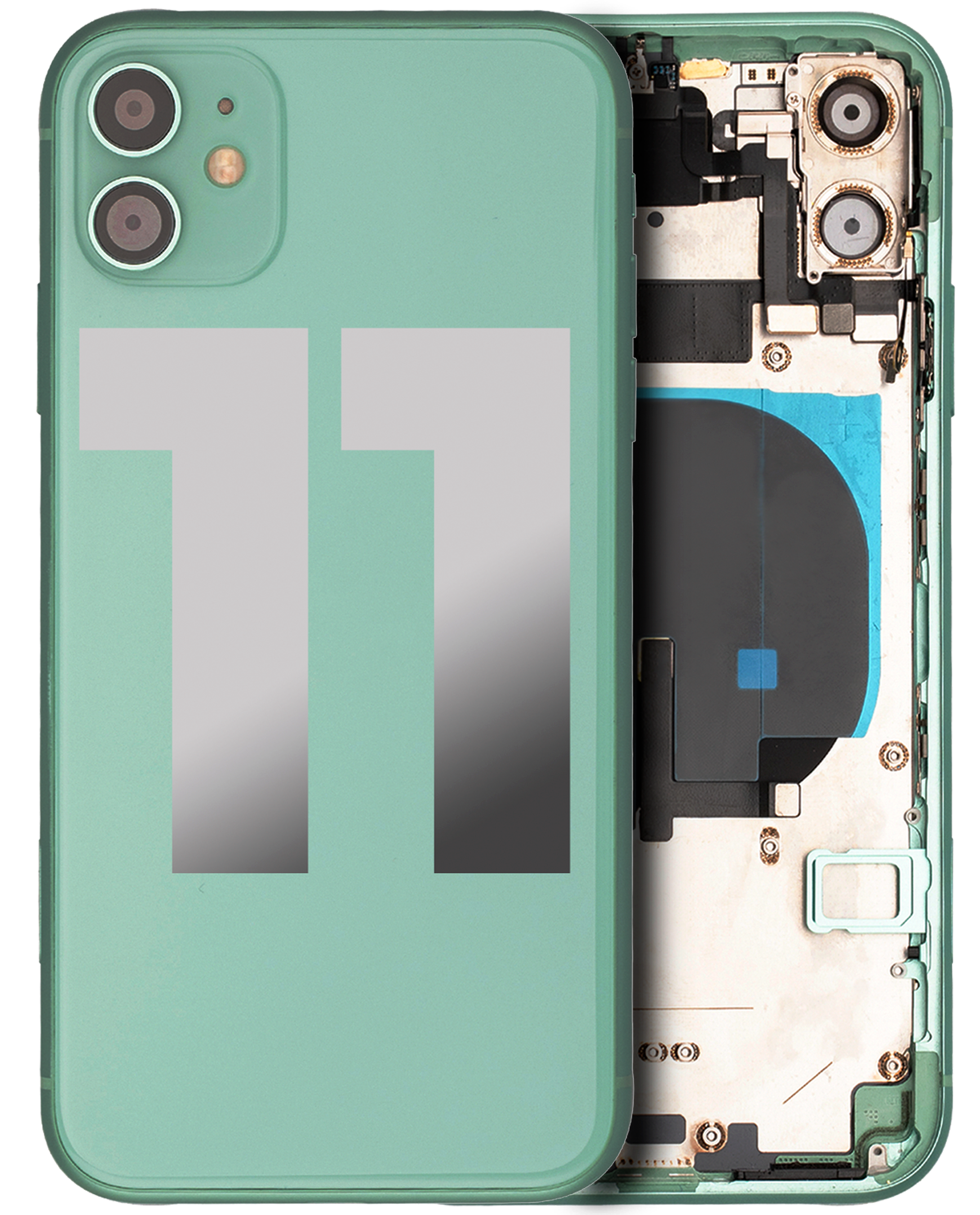 Original Apple-Ausbau A gebraucht – iPhone 11 Backcover/Rahmen Grün