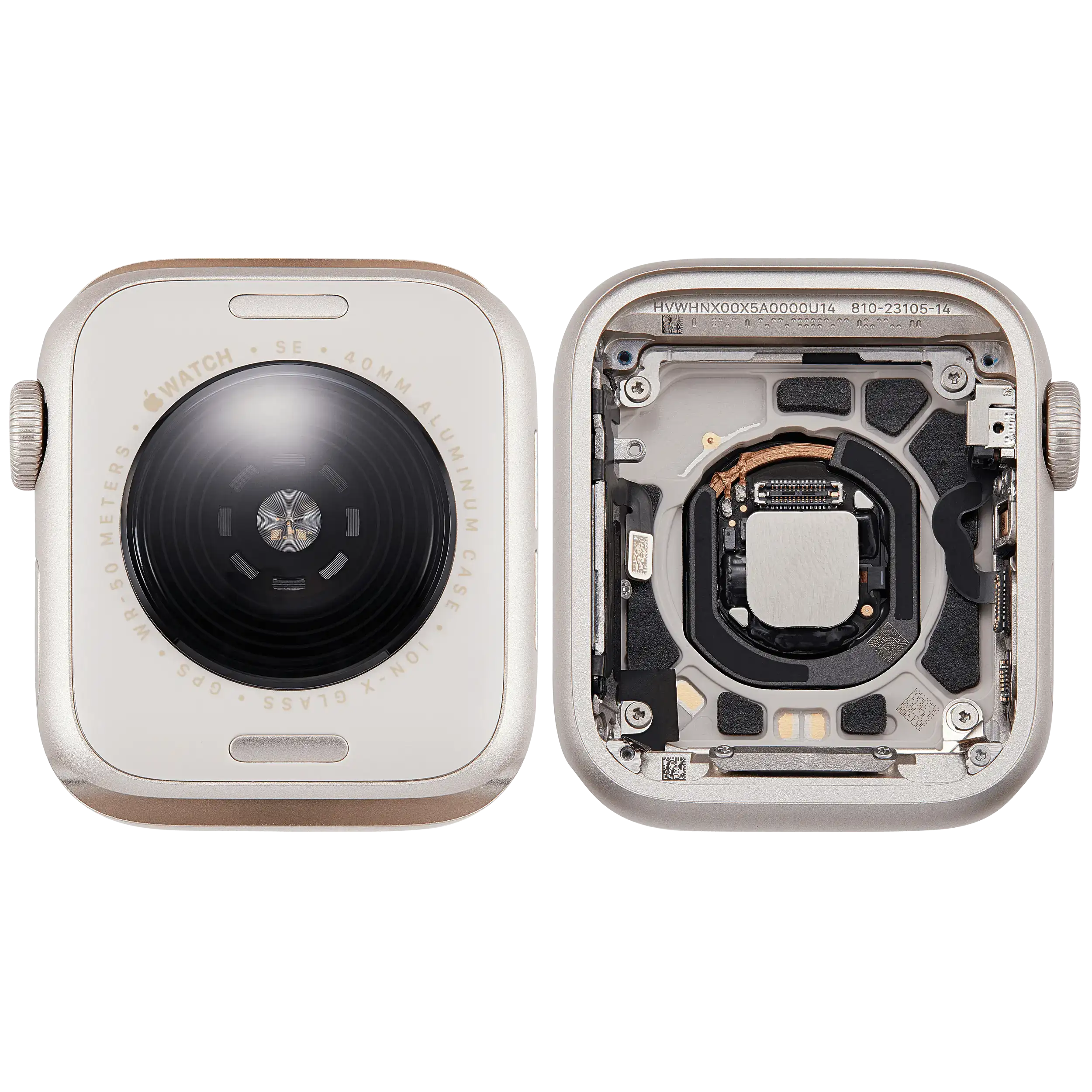 Backcover/Rahmen für Watch Series SE 3rd (40MM) (gebrauchter OEM-Ausbau, Qualität A) (GPS Version) (Aluminum / Starlight)