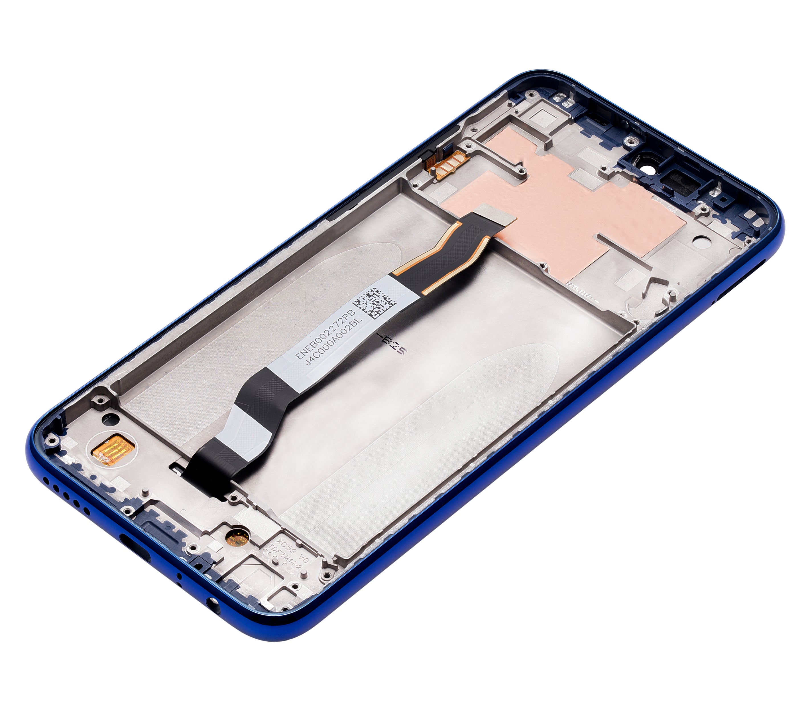 LCD-Display mit Rahmen für Xiaomi Redmi Note 8T (Refurbished) (Starscape Blue)