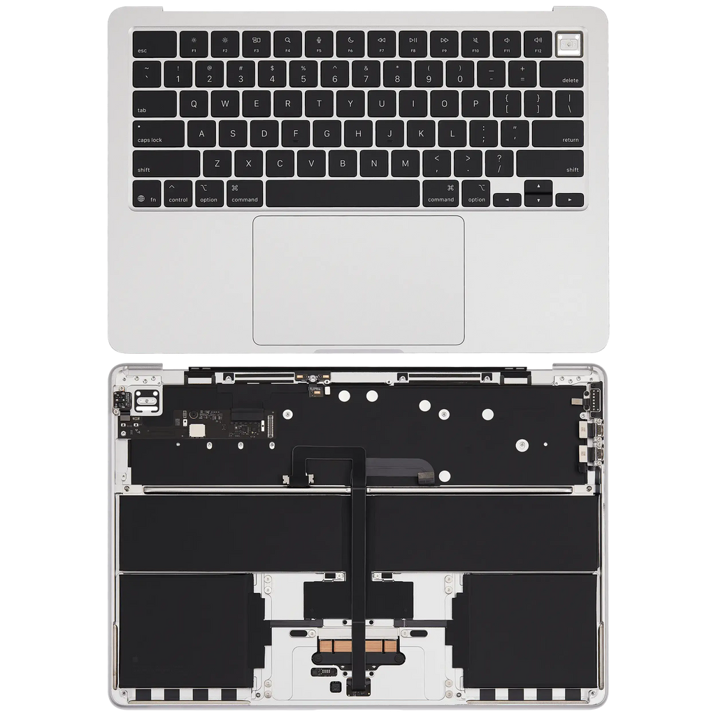 Topcase m. Akku u. Tastatur MacBook Air 13 A3240 US-Tastatur Silber Güte B