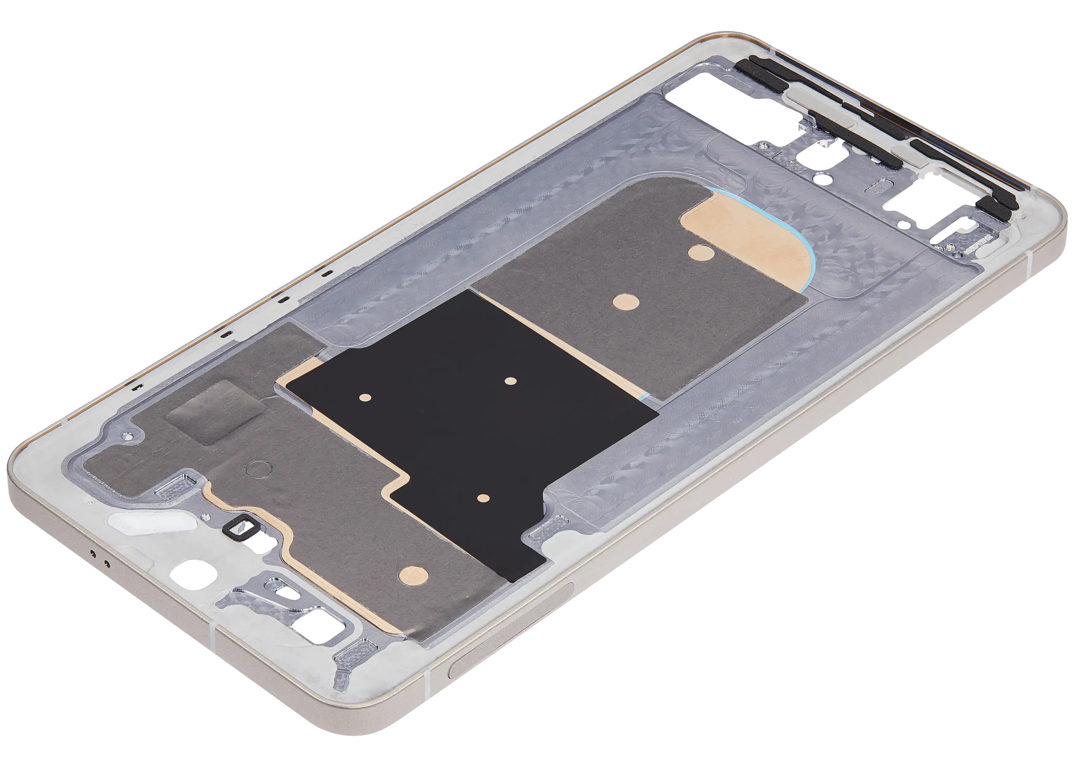 Midframe/Rahmen Compatible für Samsung Galaxy S25 Edge 5G (US & Internationale Version) (Titanium Icyblue / Titanium Silver)