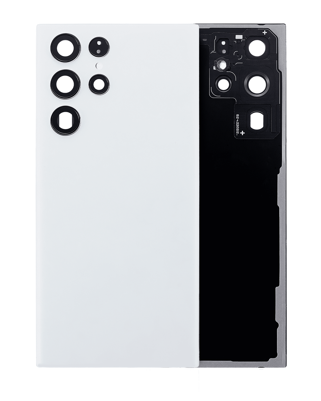 Back Cover with Camera Lens for Samsung Galaxy S22 Ultra 5G (No Logo) (Aftermarket Plus) (White)