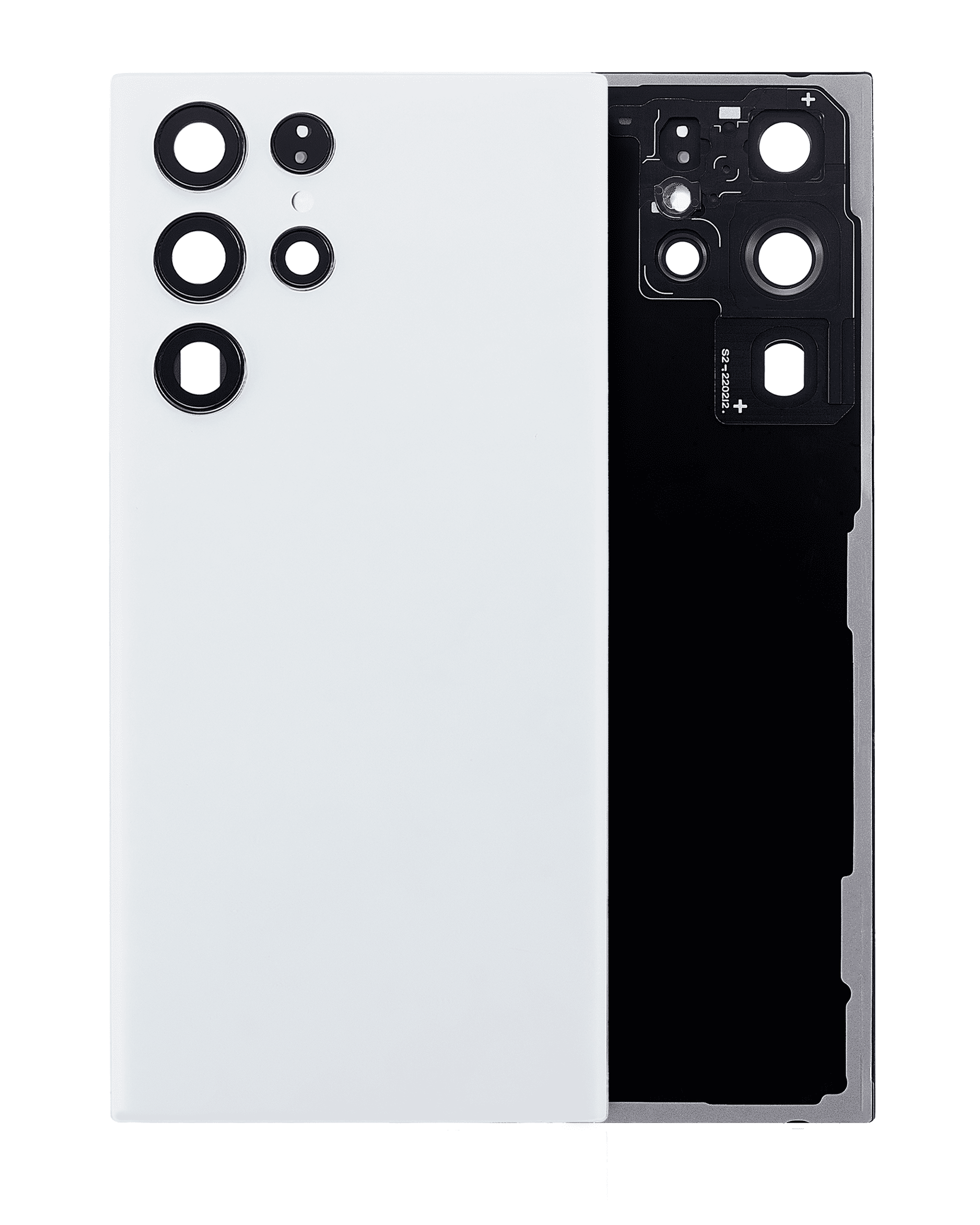 Back Cover with Camera Lens for Samsung Galaxy S22 Ultra 5G (No Logo) (Aftermarket Plus) (White)