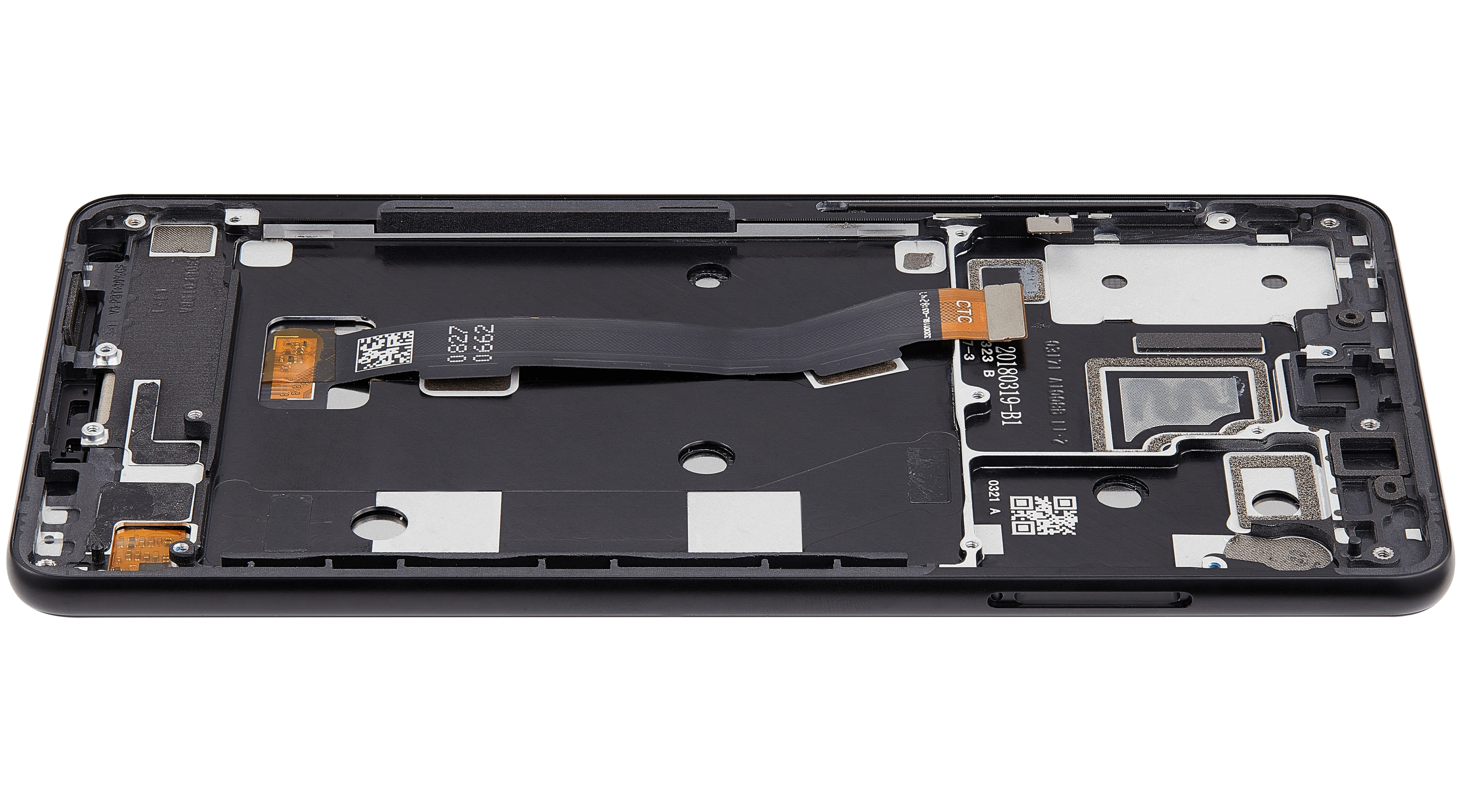 LCD-Display mit Rahmen für Xiaomi Mi Mix 2S (Aftermarket Plus) (Schwarz)