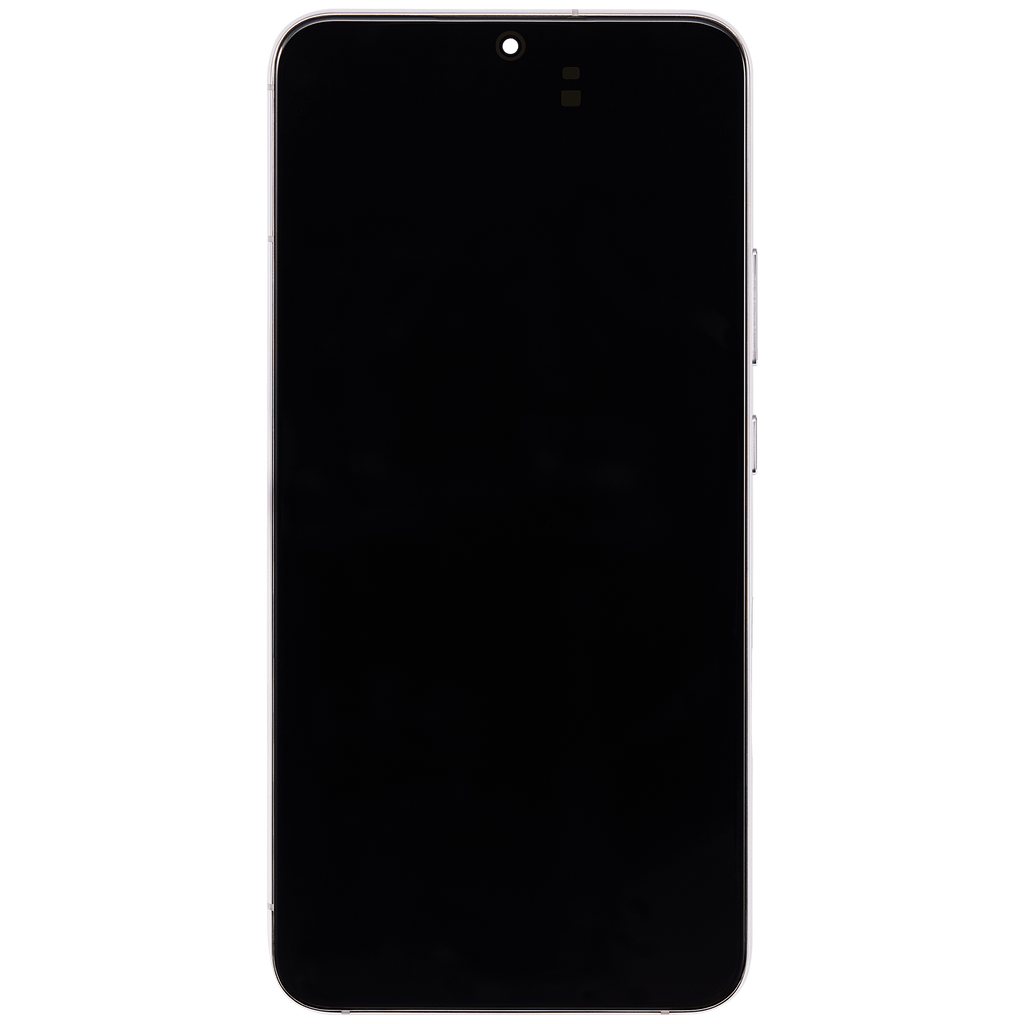 OLED-Display mit Rahmen für Samsung Galaxy S22 Plus 5G (gebrauchter OEM-Ausbau, Qualität A) (Weiß)