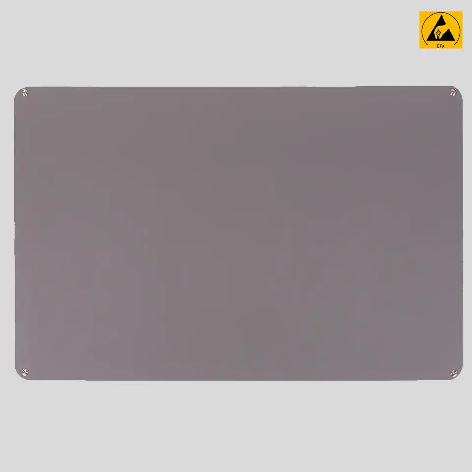 Premium ESD Rubber Table Mat (900 mm x 610 mm) with 4 x 10 mm Studs (Grey)