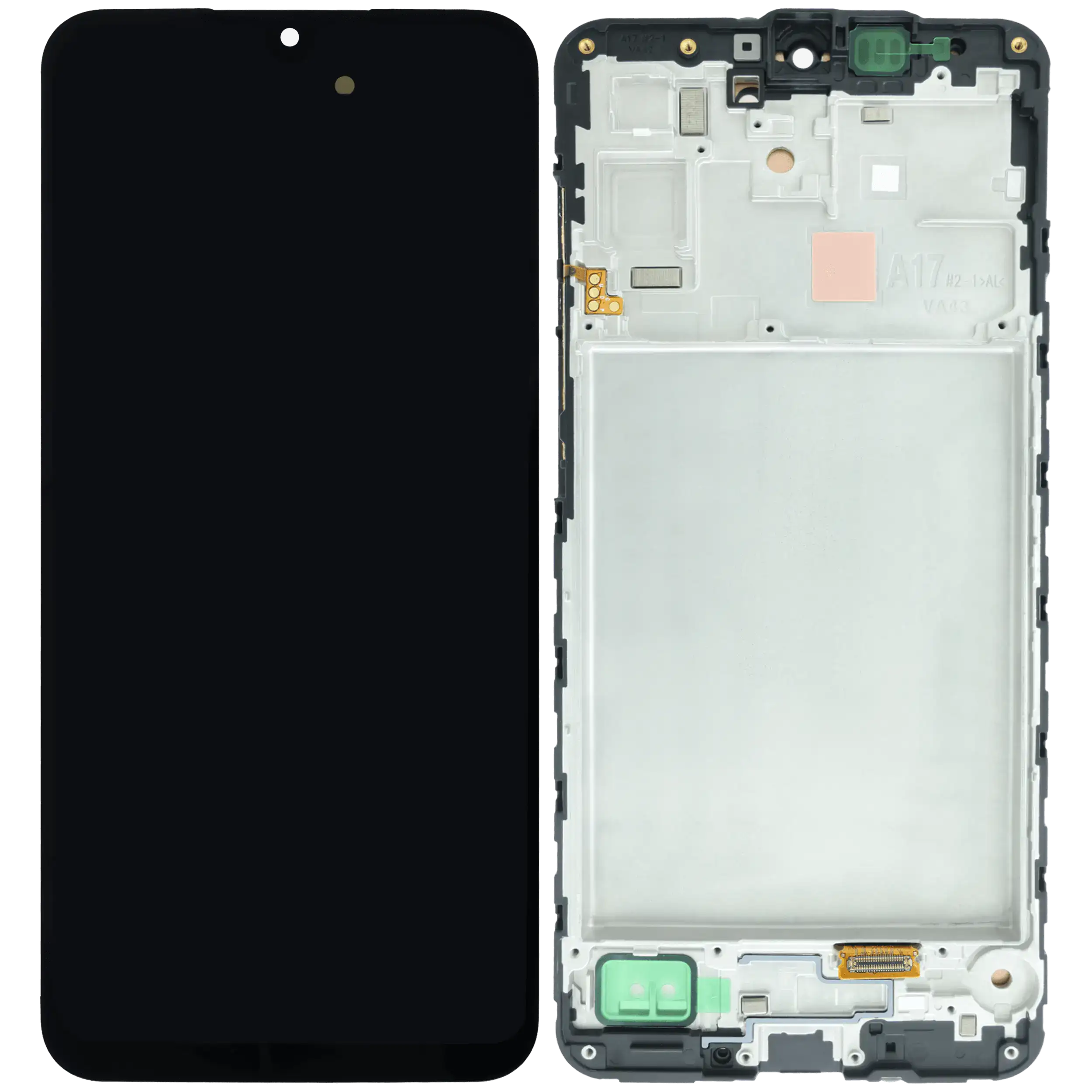 OLED-Display mit Rahmen für Samsung Galaxy A17 5G (A176 / 2025) (Aftermarket Plus) (Alle Farben)