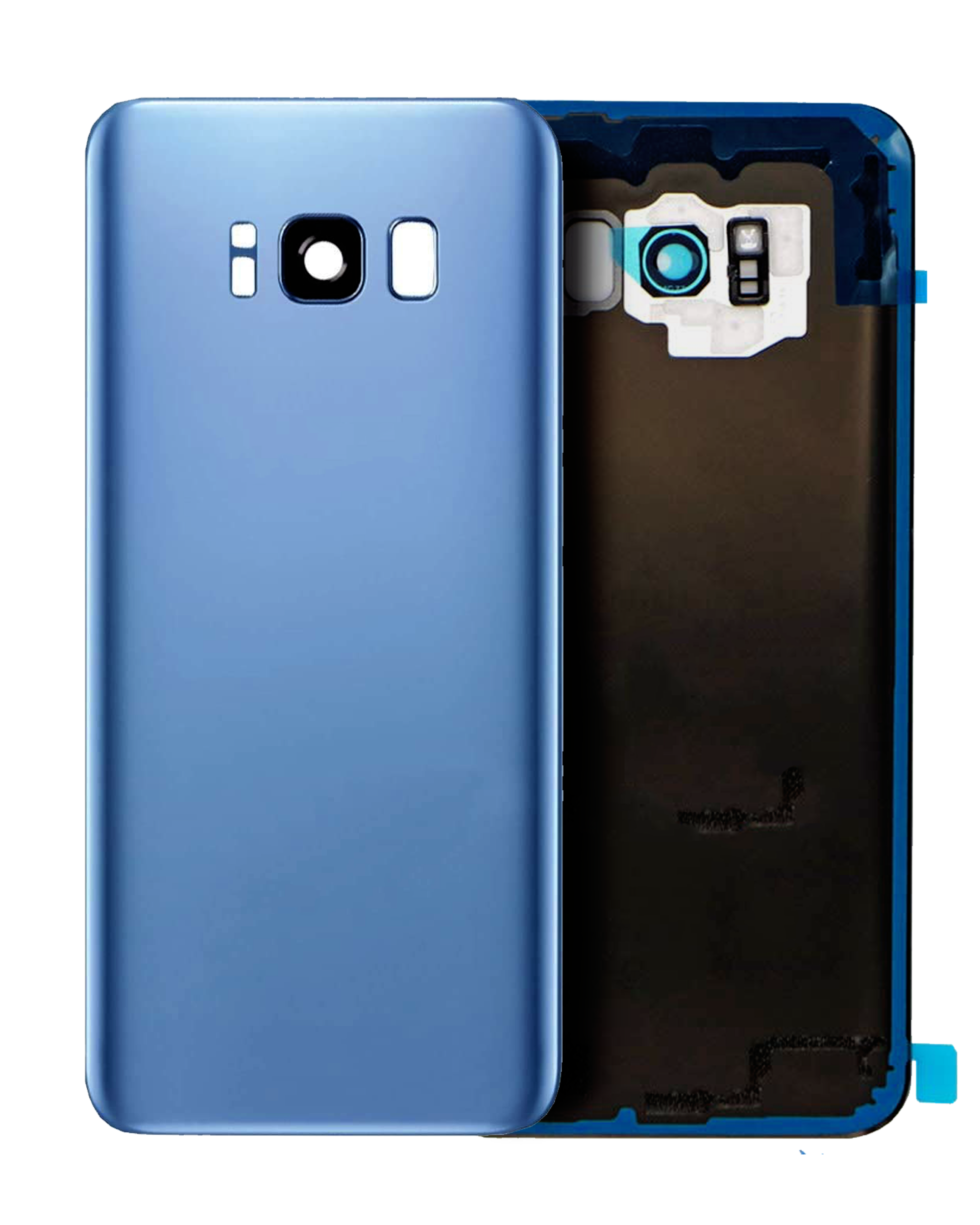 Backcover Glass mit Camera Lens für Samsung Galaxy S8 Plus (Service Pack) (Coral Blau)