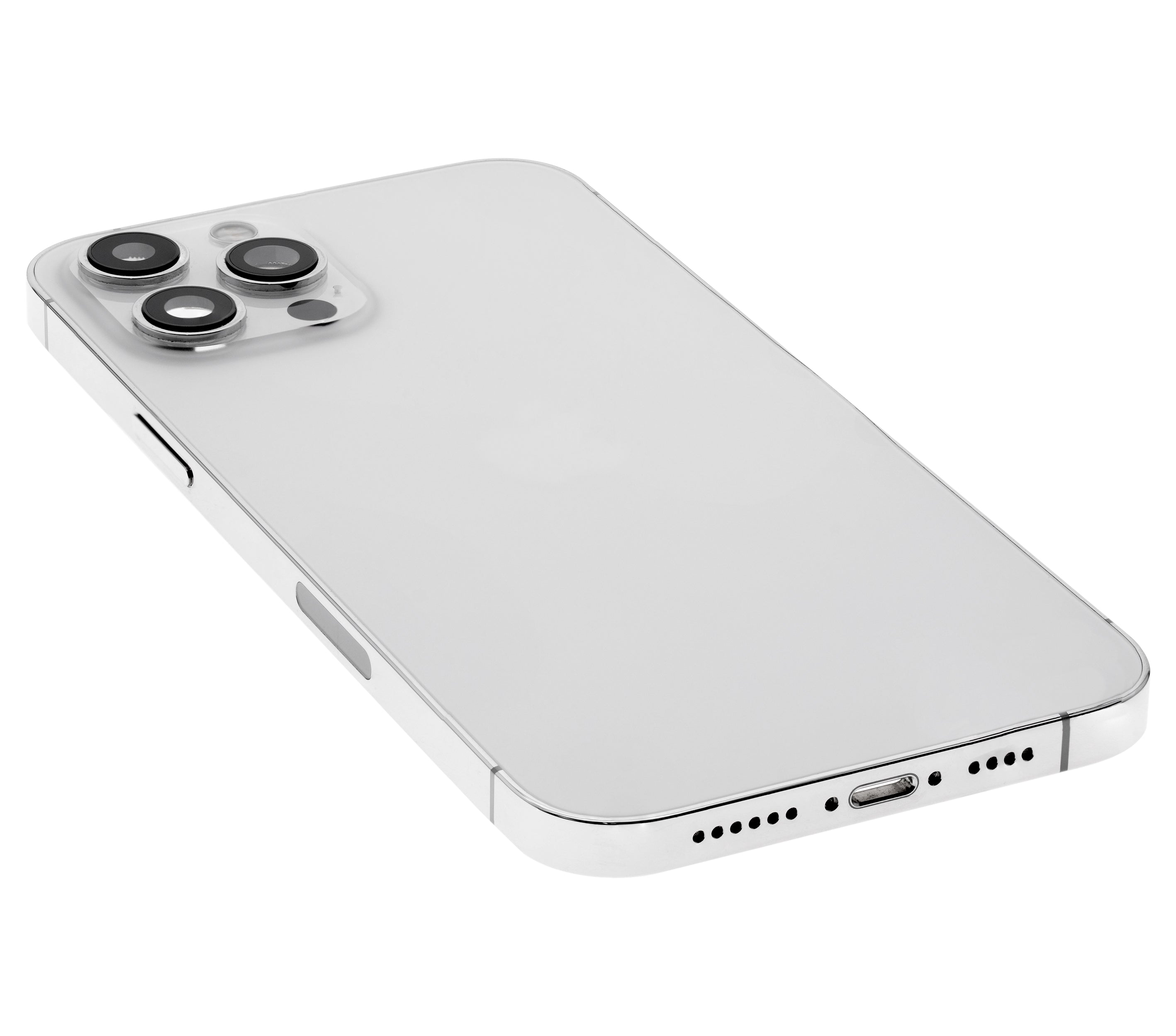 Backcover/Rahmen mit Small Parts für iPhone 12 Pro Max (US-Version) (gebrauchter OEM-Ausbau, Qualität A) (Silber)