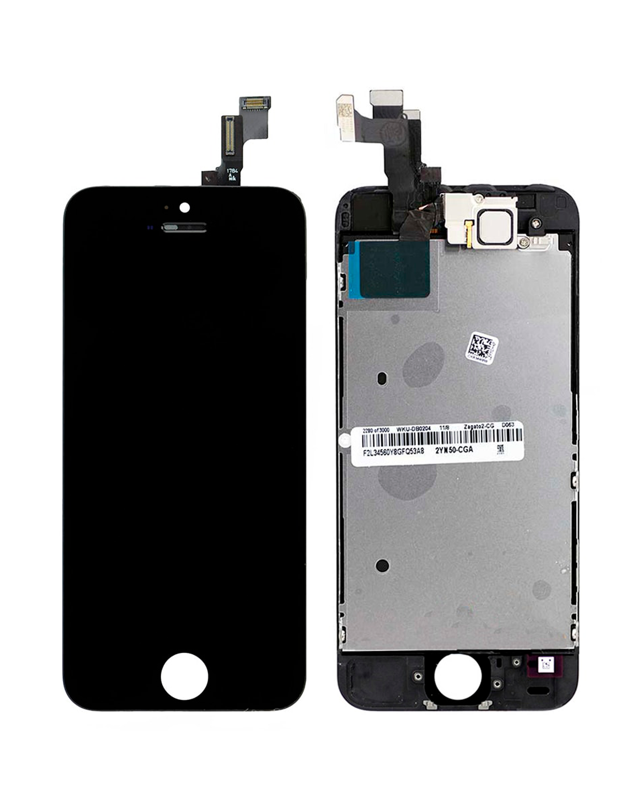 Complete LCD-Display für iPhone 5S / SE (2016) (mit Front Camera: Prox Sensor & Ear Speaker) (Aftermarket Plus: Tianma) (Schwarz)