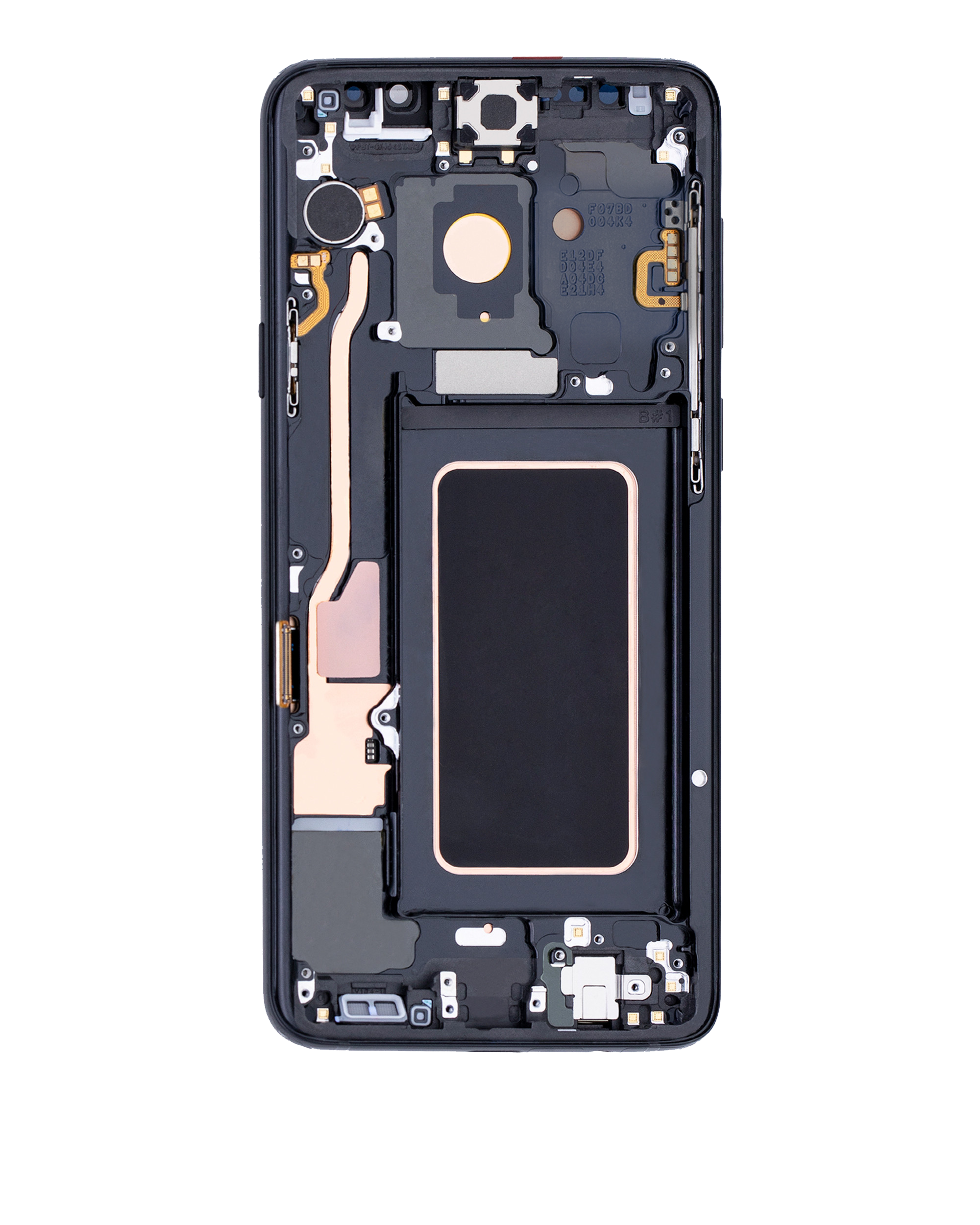 OLED-Display mit Rahmen für Samsung Galaxy S9 Plus (gebrauchter OEM-Ausbau, Qualität B/C) (Midnight Schwarz)
